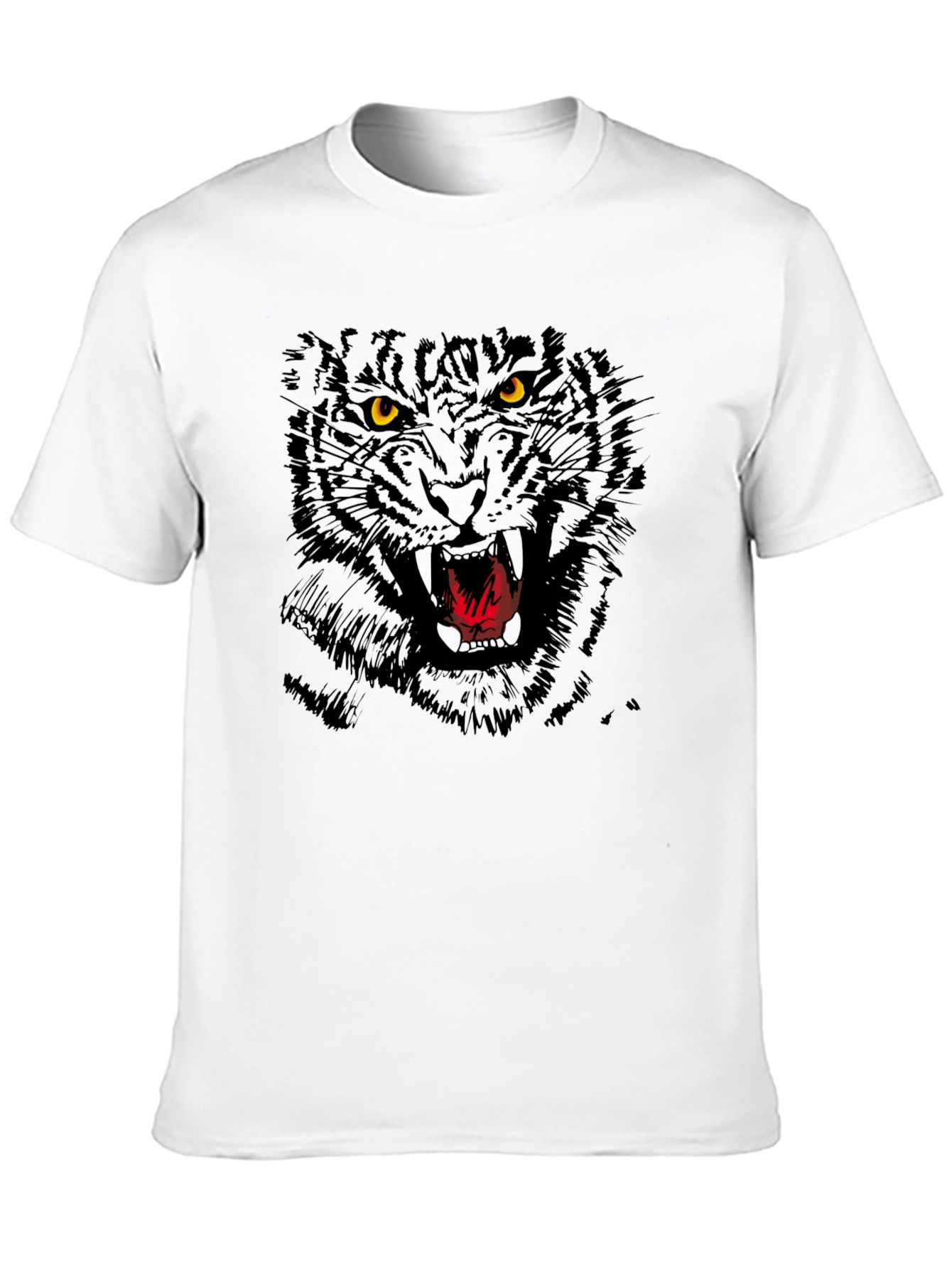Black Tiger Graphic Tee - Mens Fashion