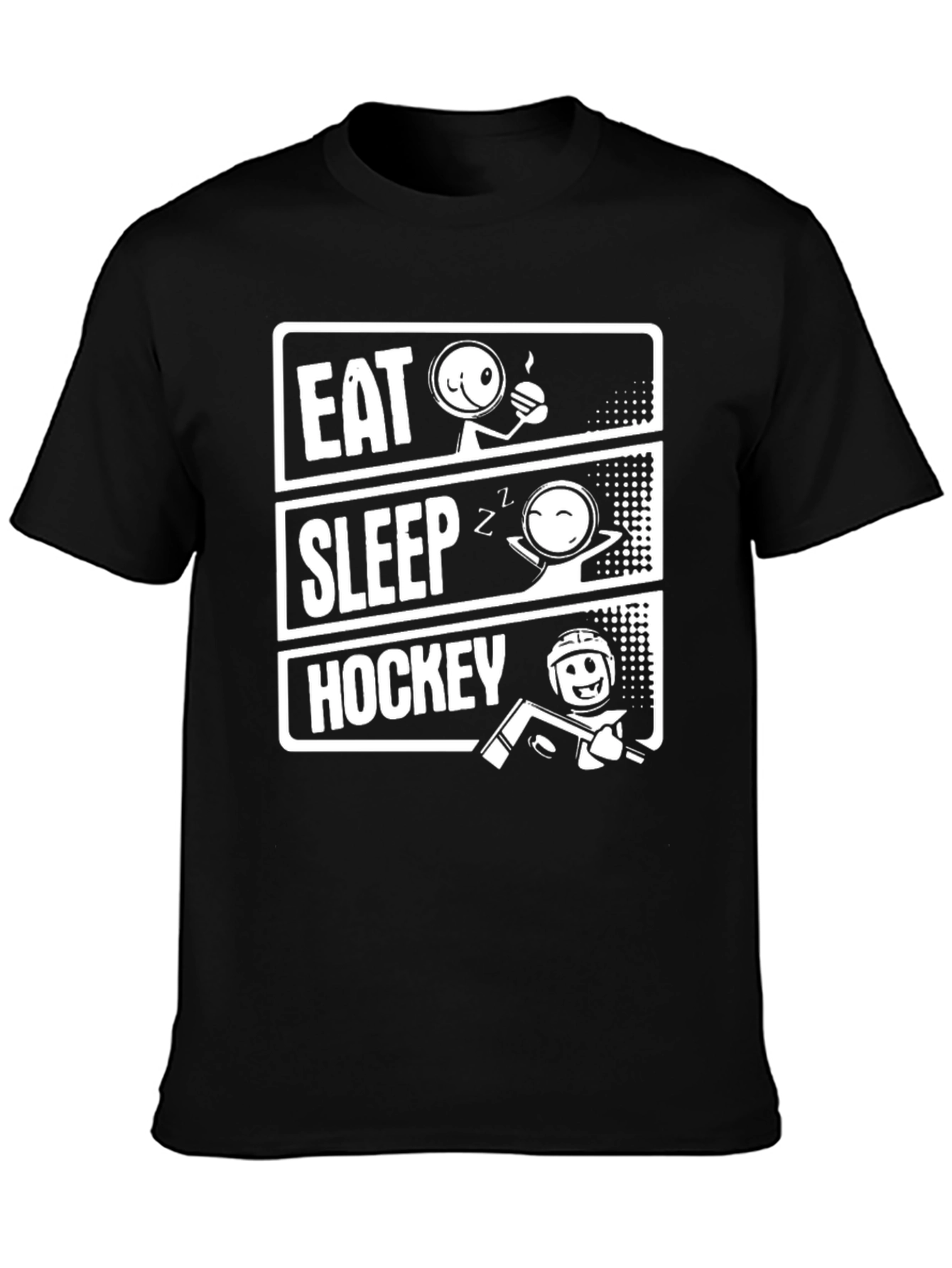 Eat Sleep Hockey T-Shirt: Funny Sport Graphic Tee