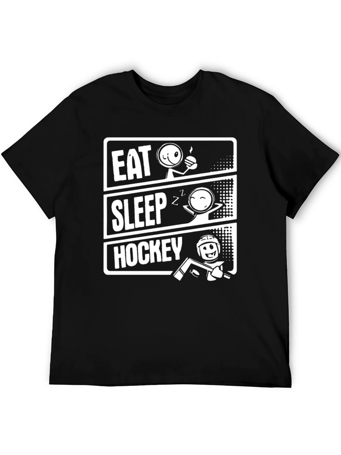 Eat Sleep Hockey T-Shirt: Funny Sport Graphic Tee