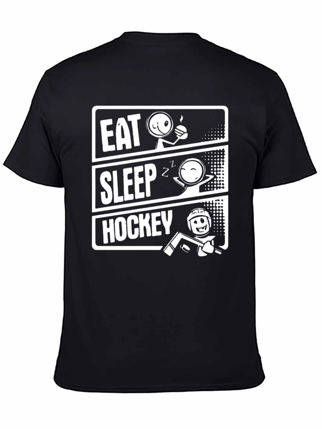Eat Sleep Hockey T-Shirt: Funny Sport Graphic Tee