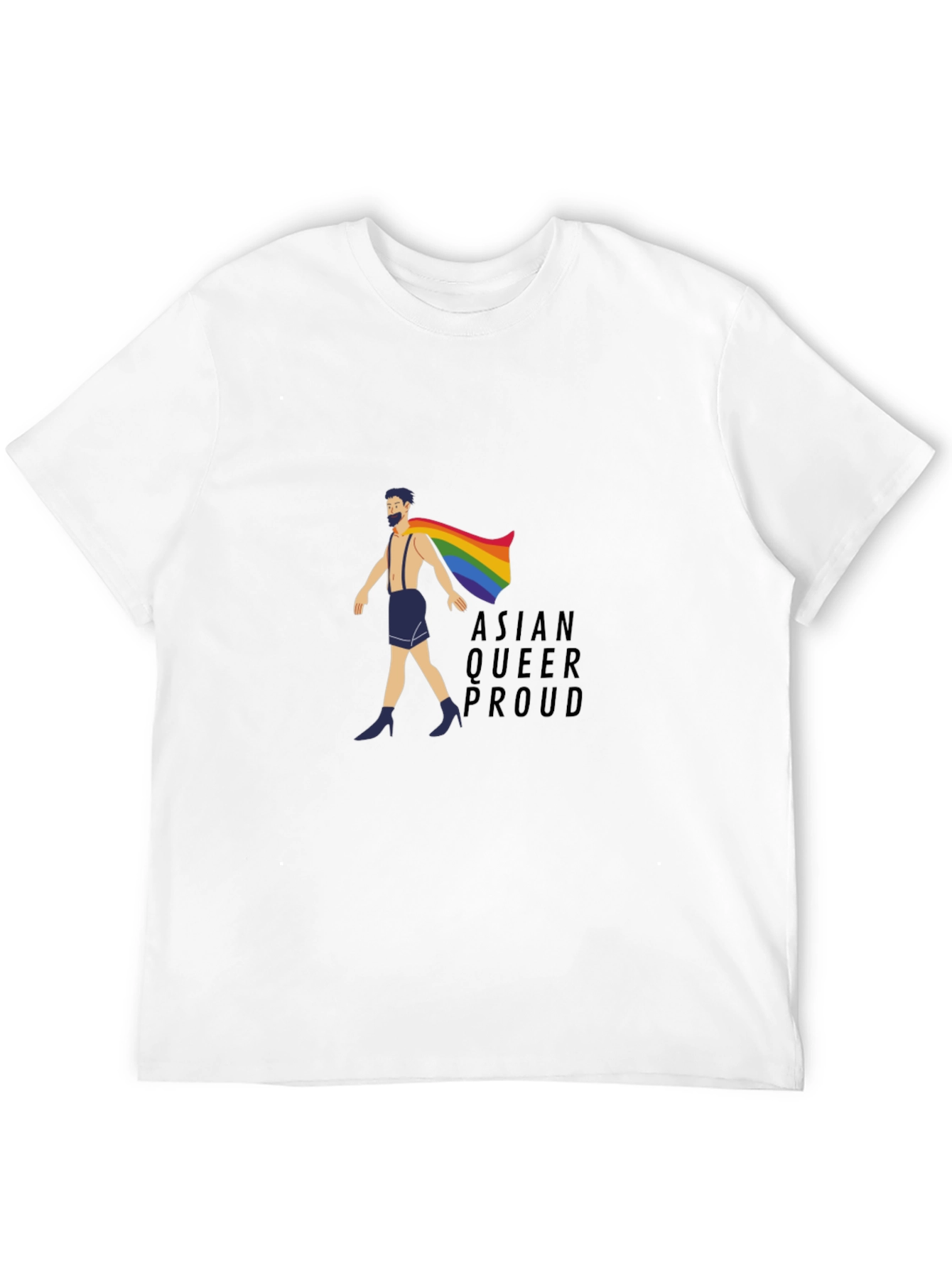 Asian Queer Proud Black T-Shirt