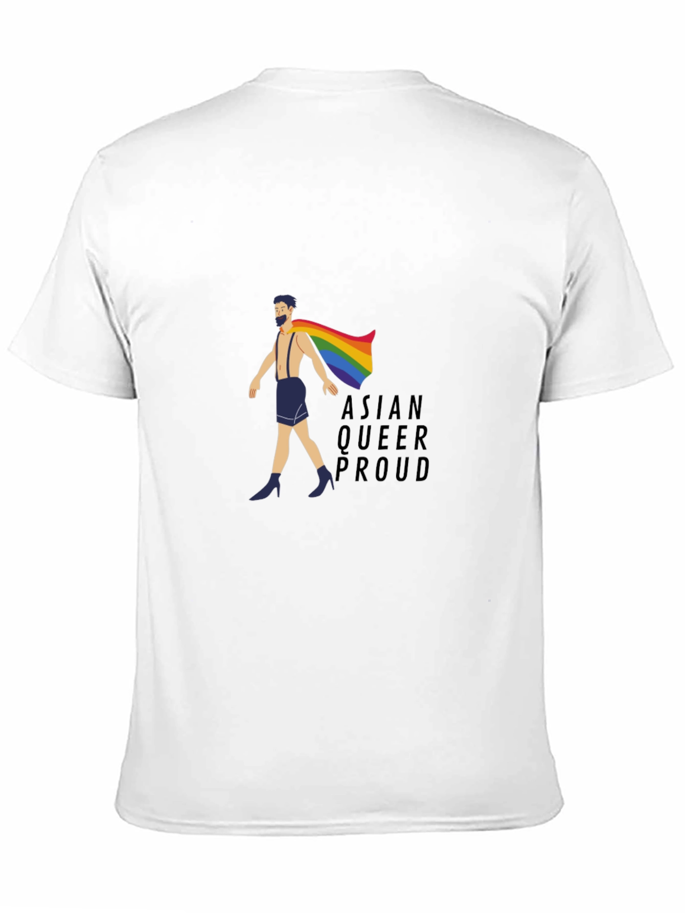 Asian Queer Proud Black T-Shirt