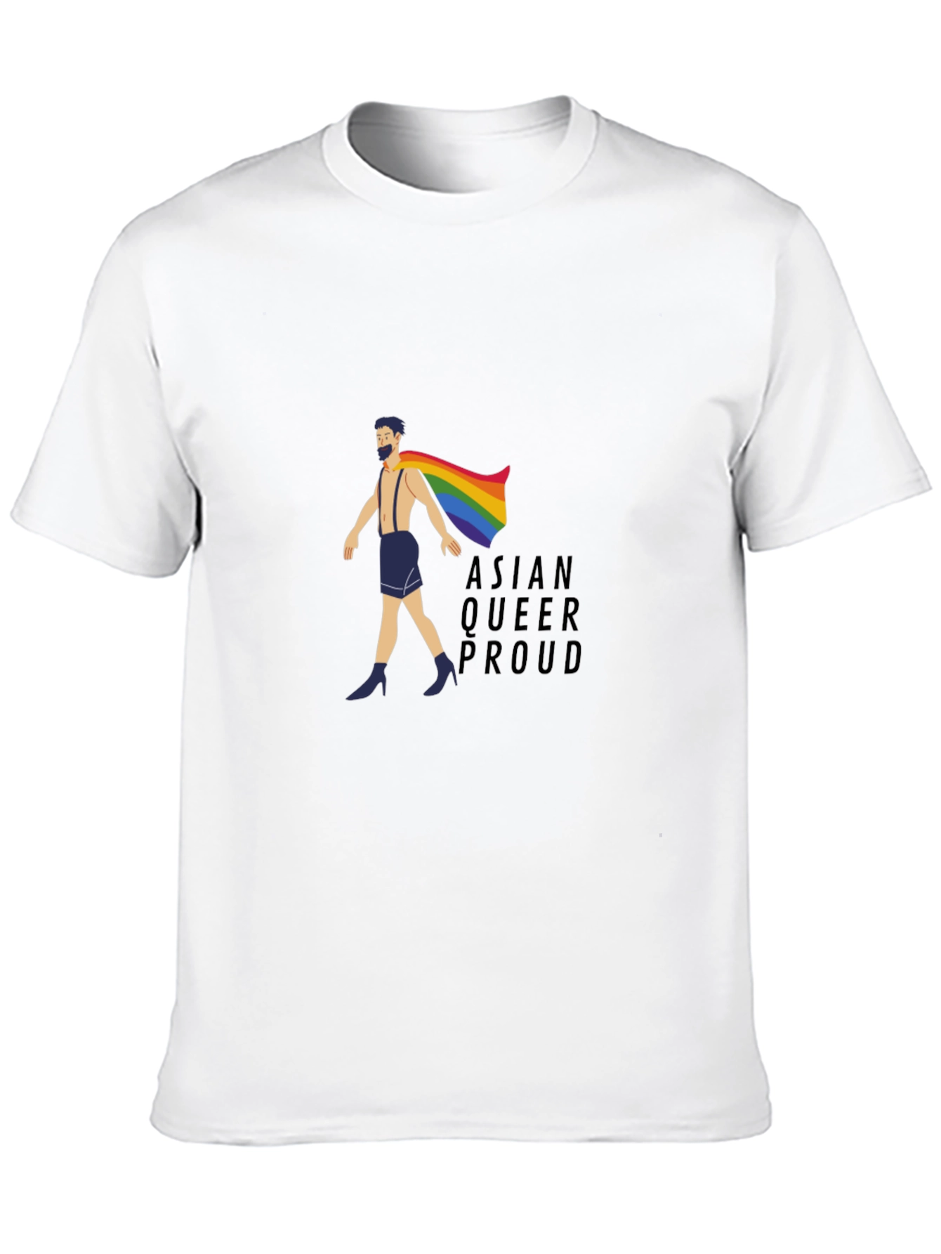 Asian Queer Proud Black T-Shirt