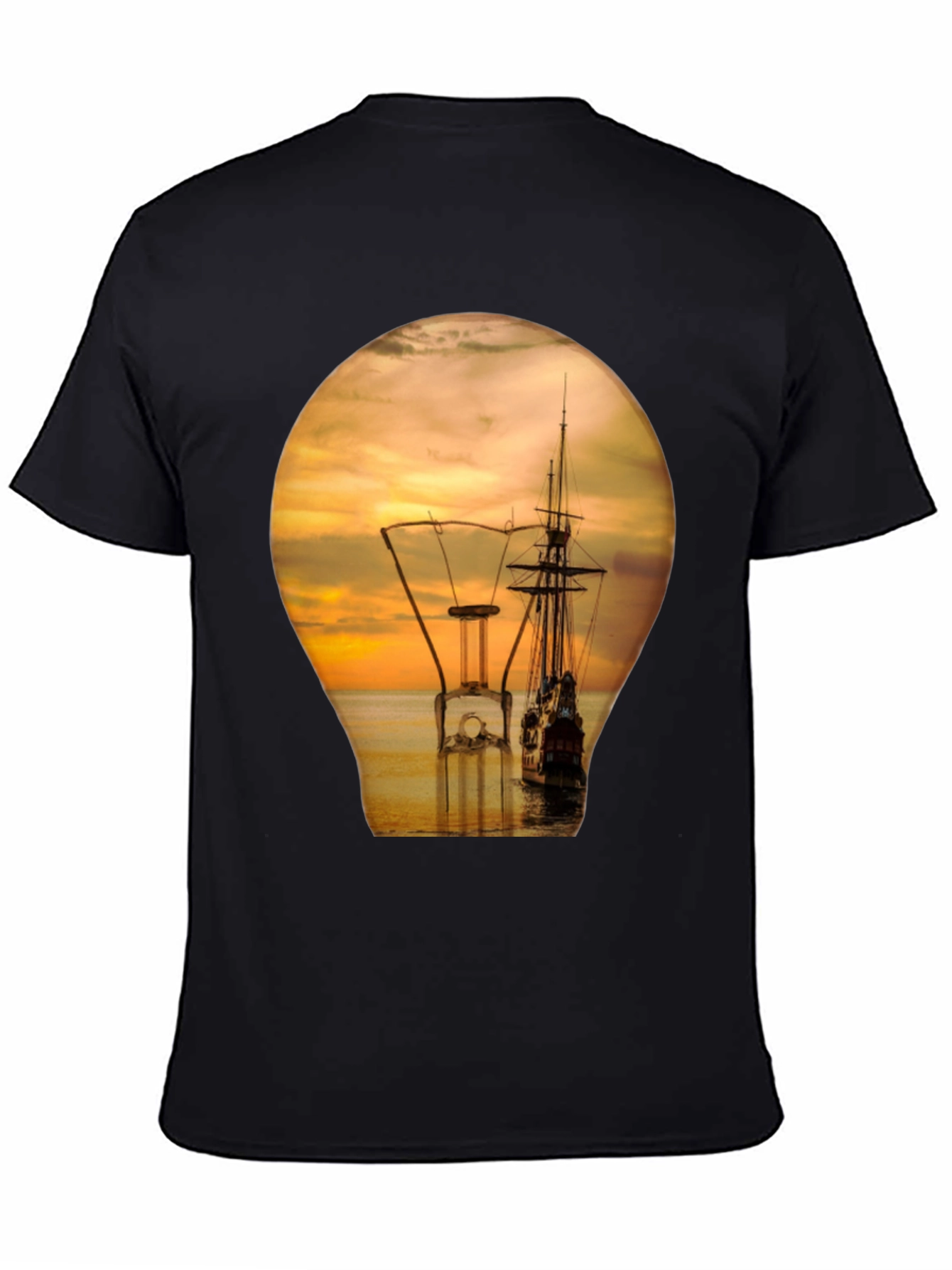 Nautical Sunset Lightbulb Graphic T-Shirt