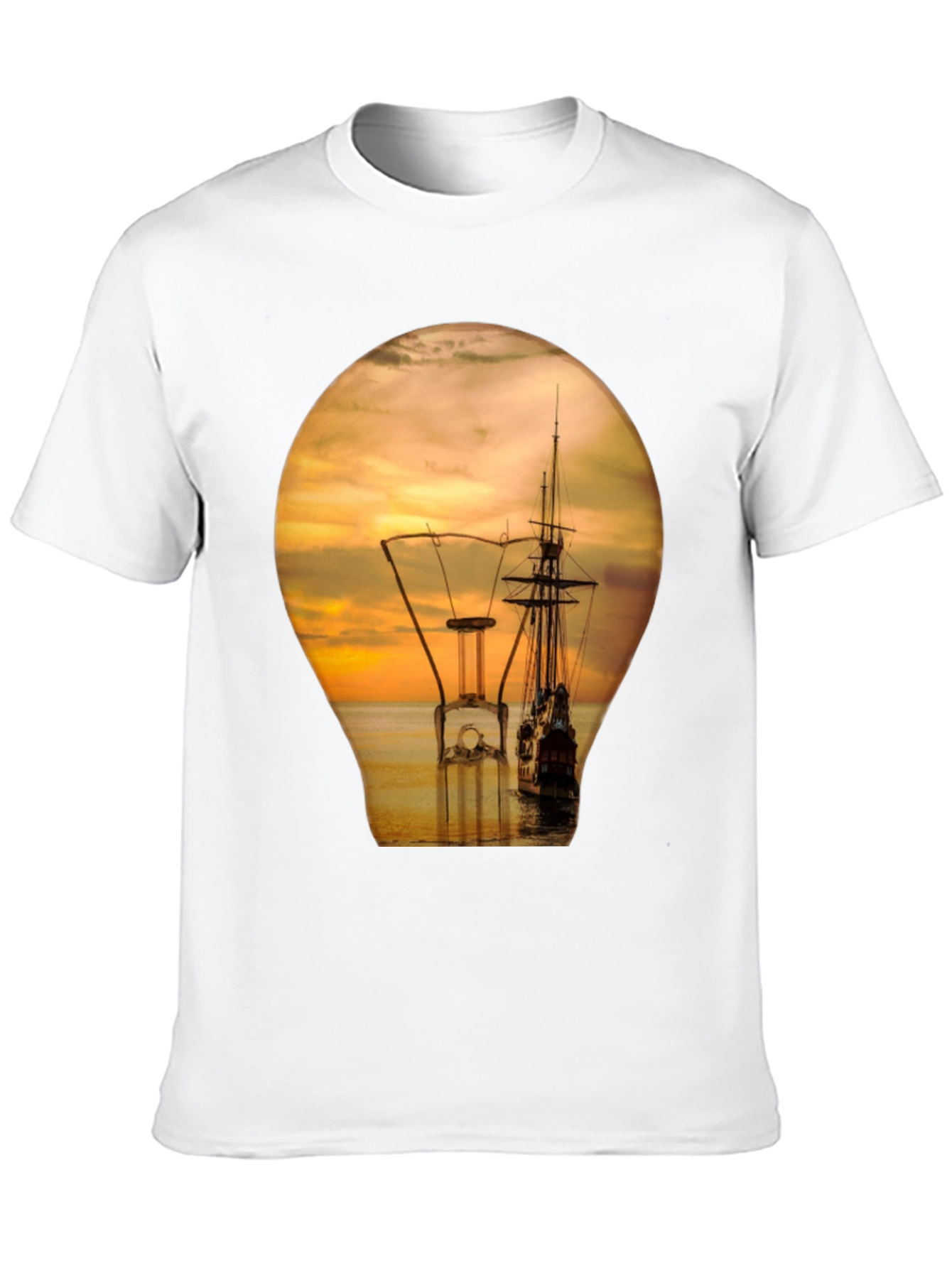Nautical Sunset Lightbulb Graphic T-Shirt