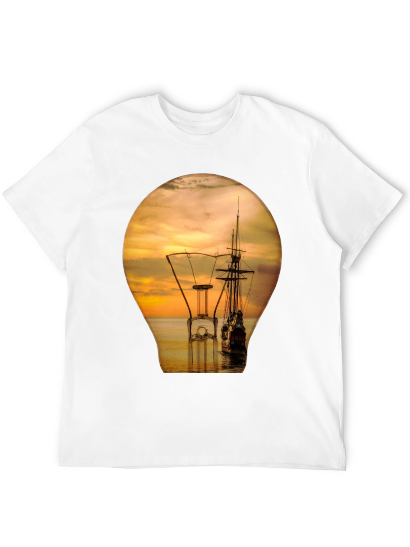 Nautical Sunset Lightbulb Graphic T-Shirt