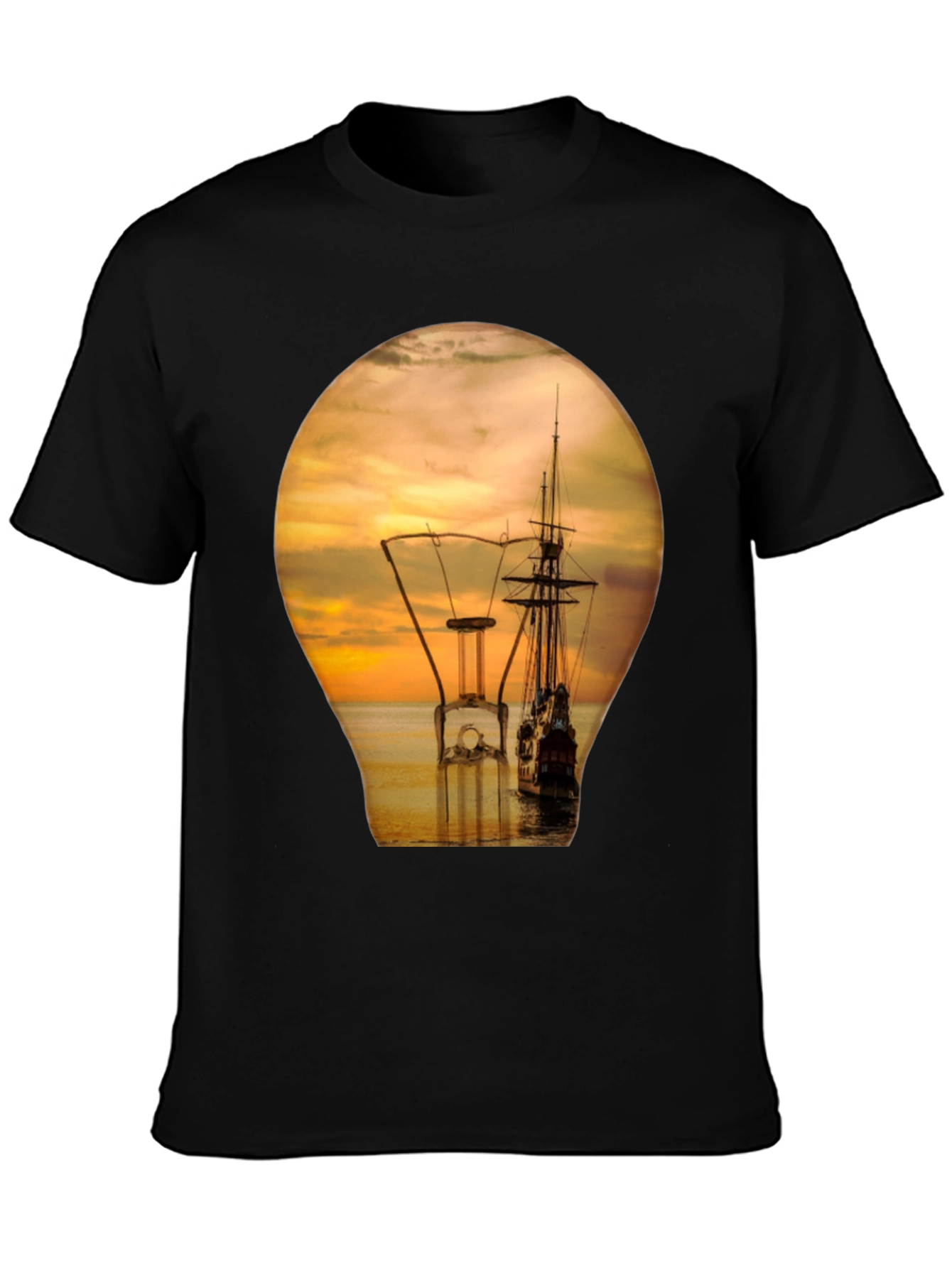 Nautical Sunset Lightbulb Graphic T-Shirt