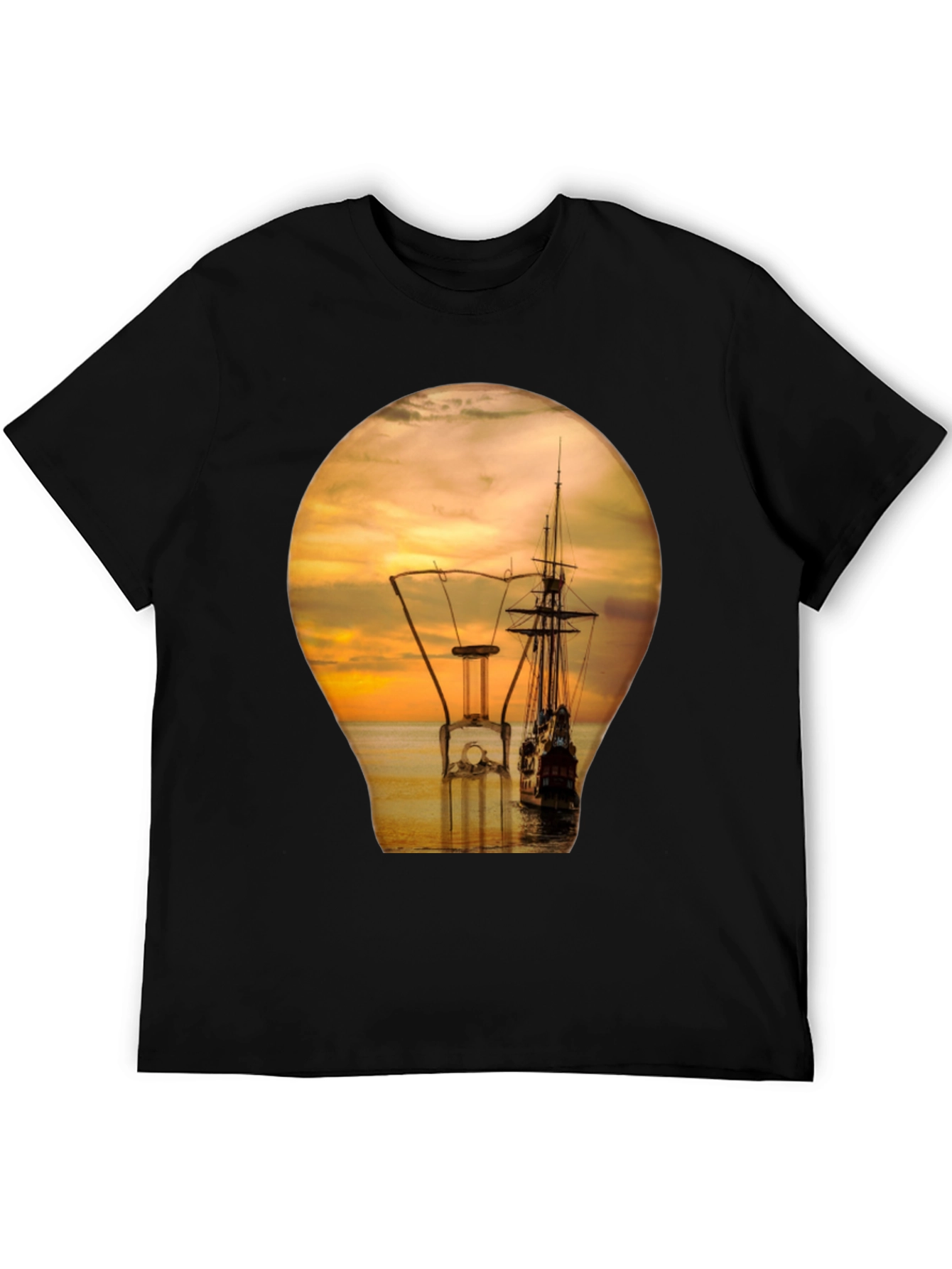 Nautical Sunset Lightbulb Graphic T-Shirt