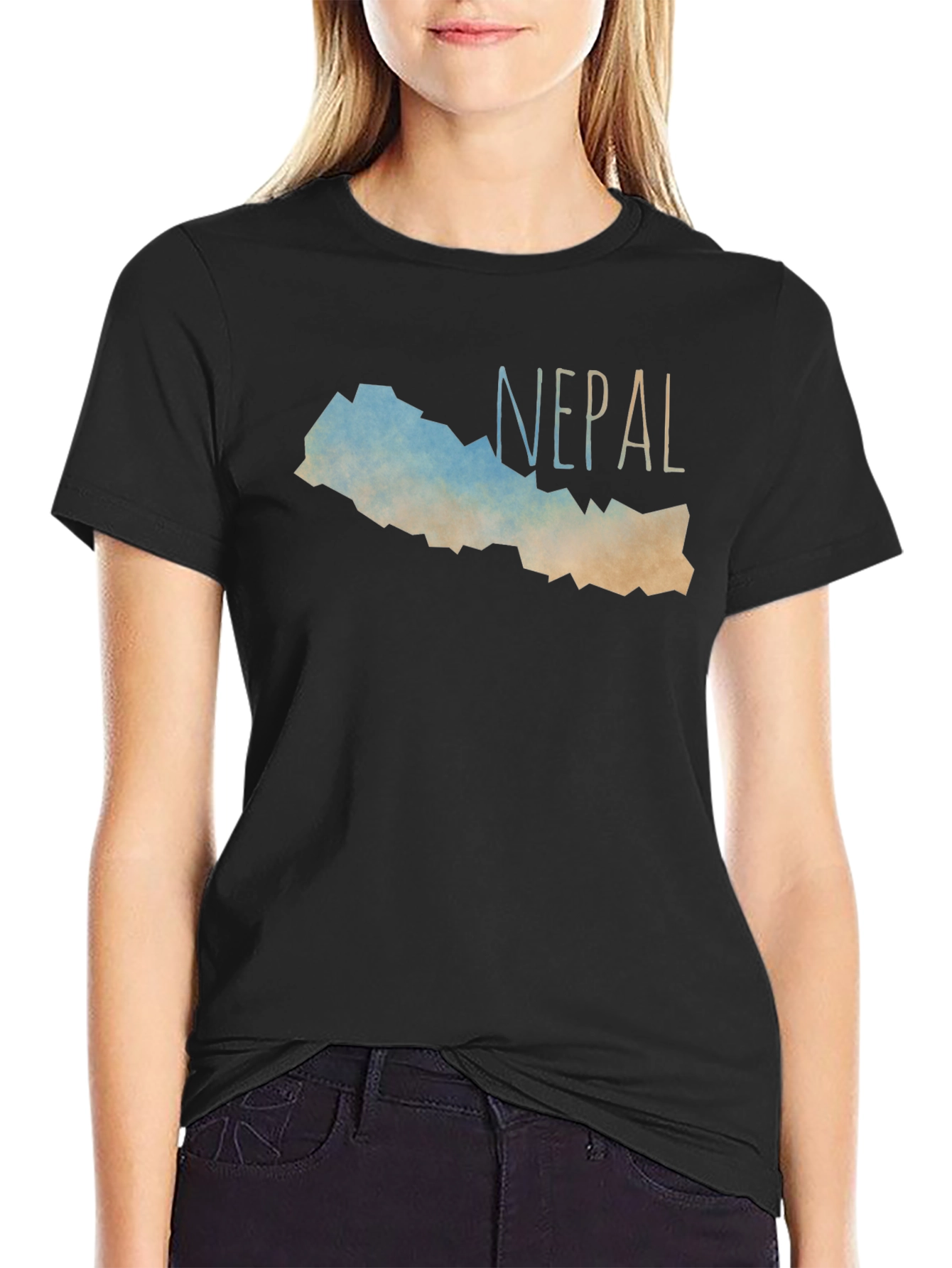 Nepal Graphic Tee - Black