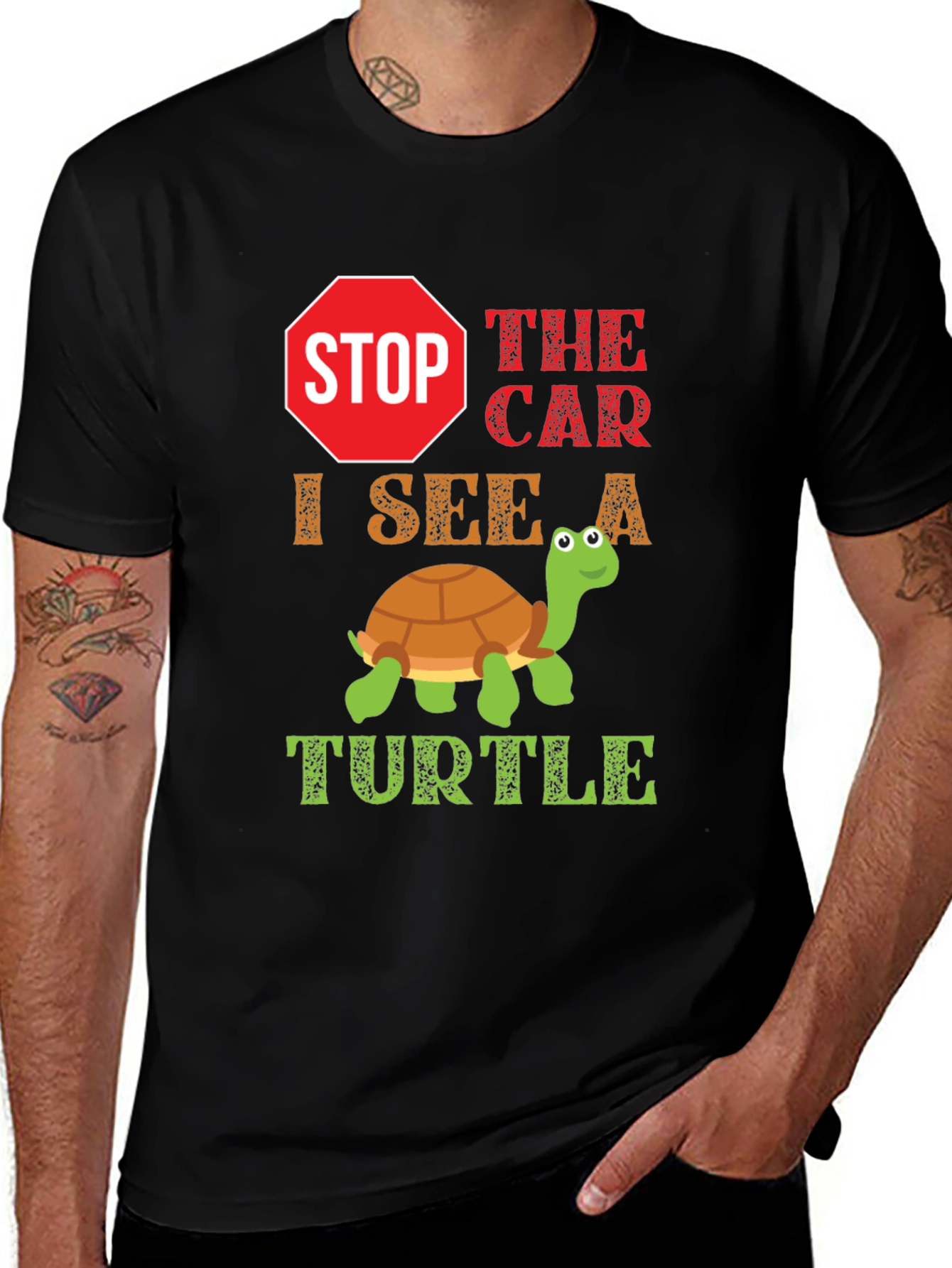 Stop The Car Turtle Graphic Tee