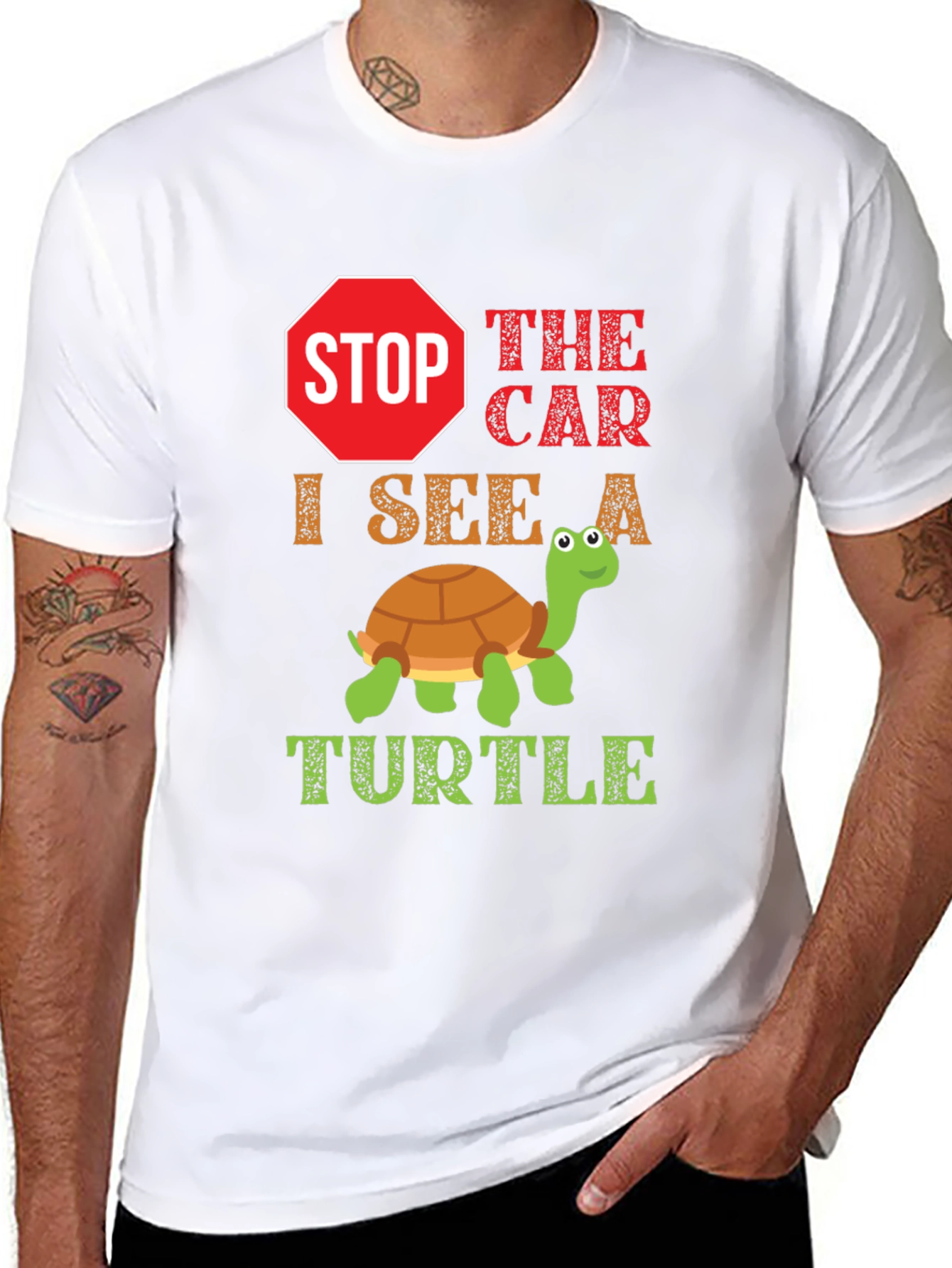 Stop The Car Turtle Graphic Tee