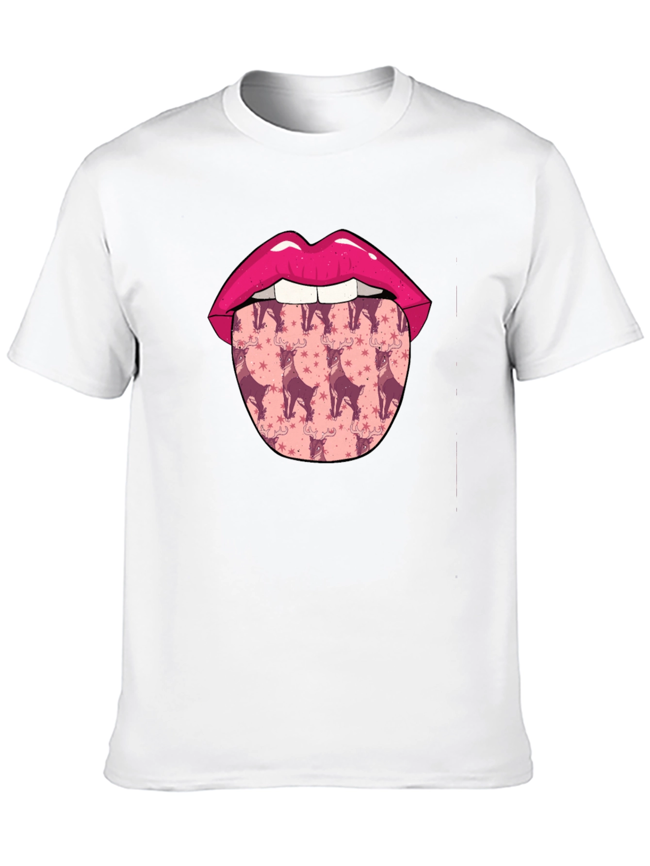Lips & Reindeer Tongue Graphic Tee