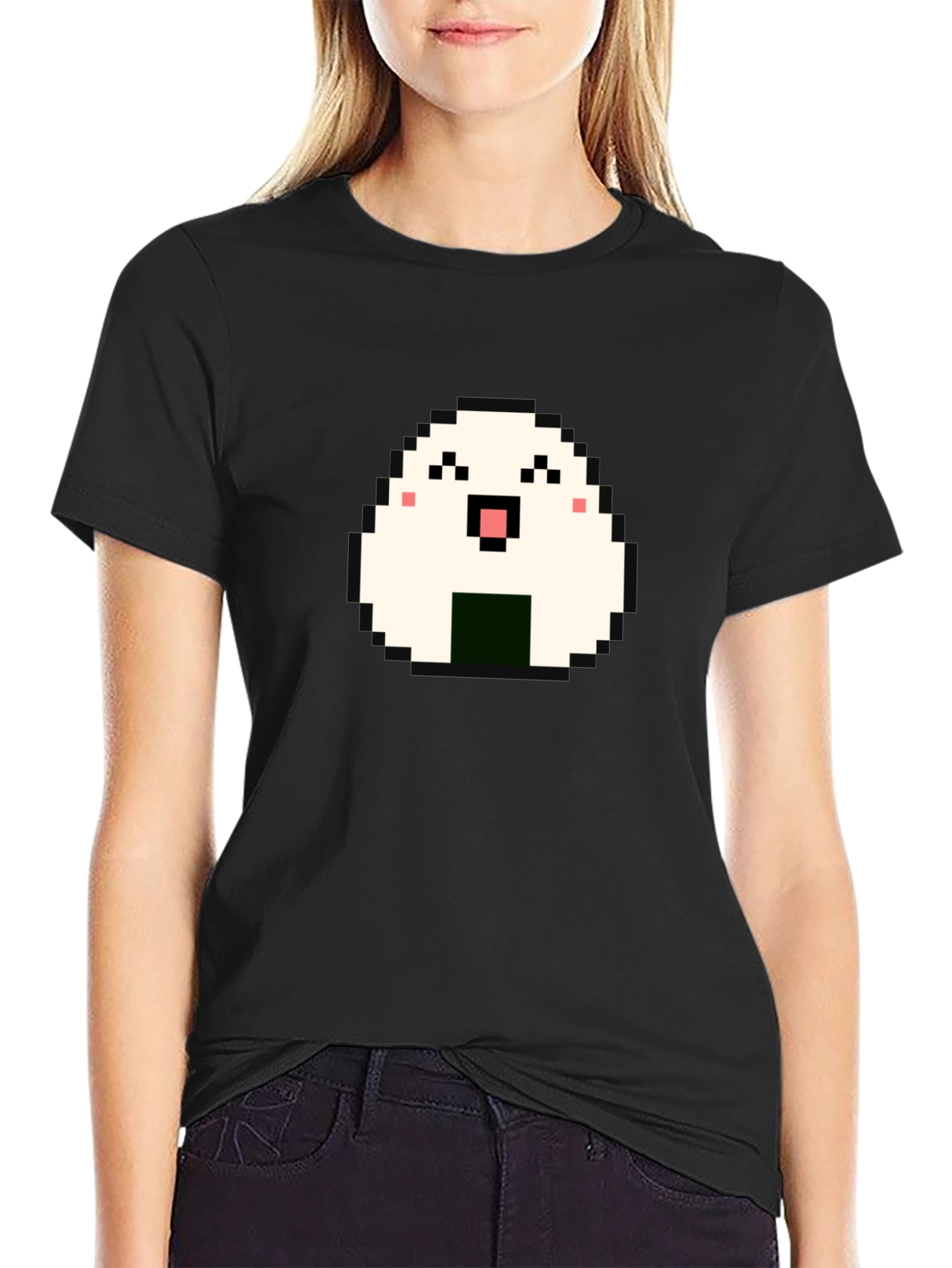 Pixel Onigiri T-Shirt - Cute Japanese Rice Ball Tee