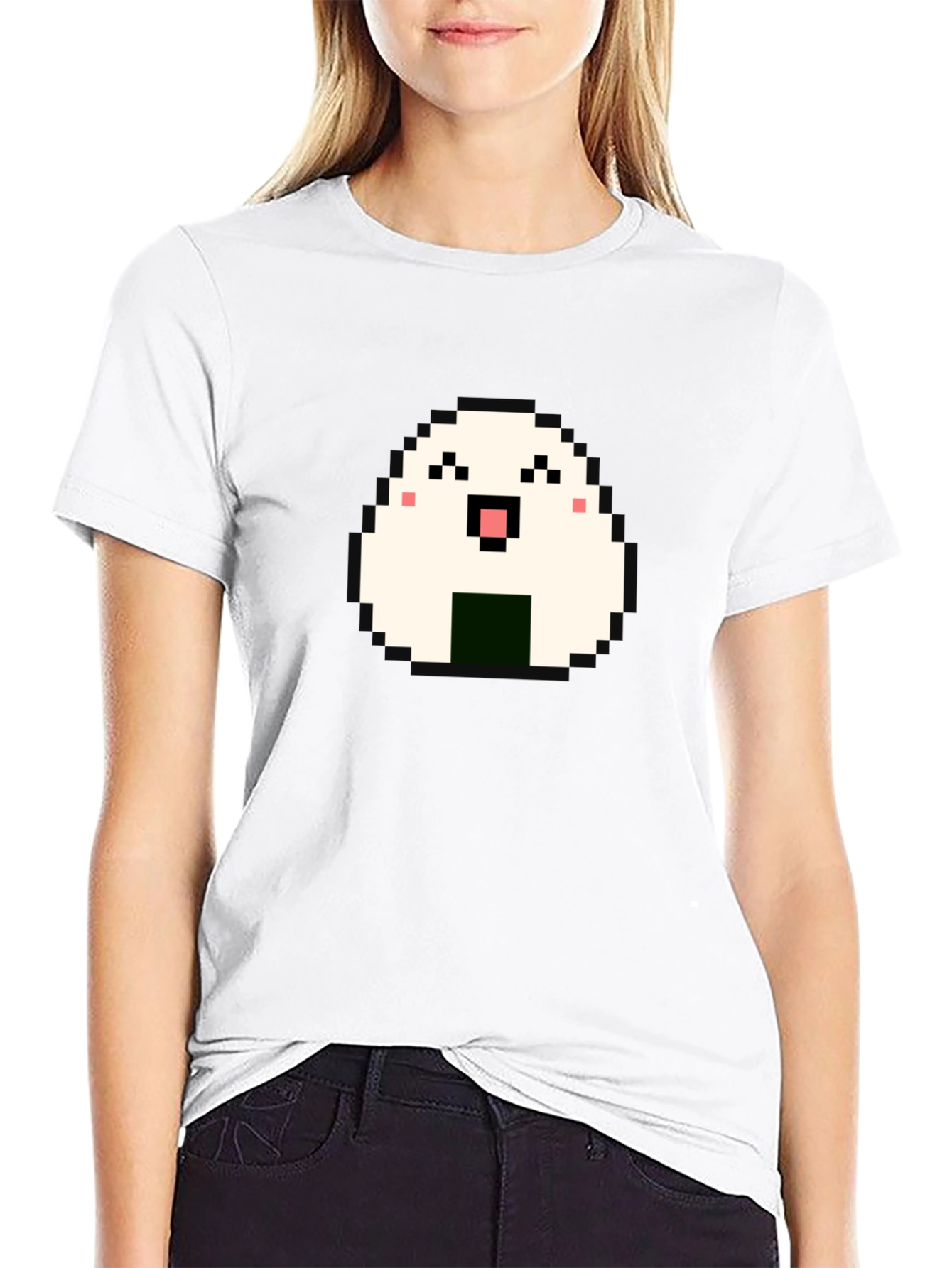 Pixel Onigiri T-Shirt - Cute Japanese Rice Ball Tee