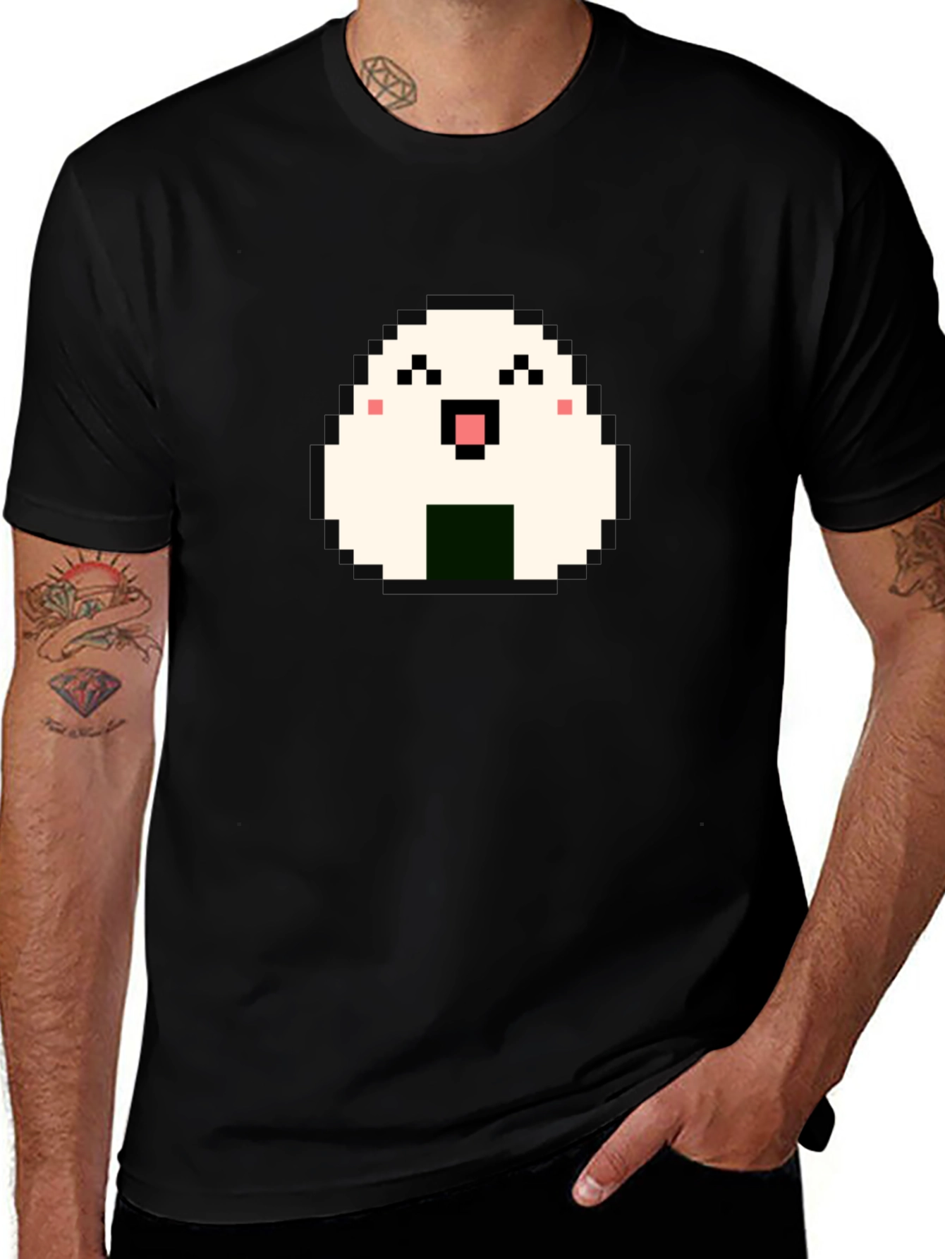 Pixel Onigiri T-Shirt - Cute Japanese Rice Ball Tee