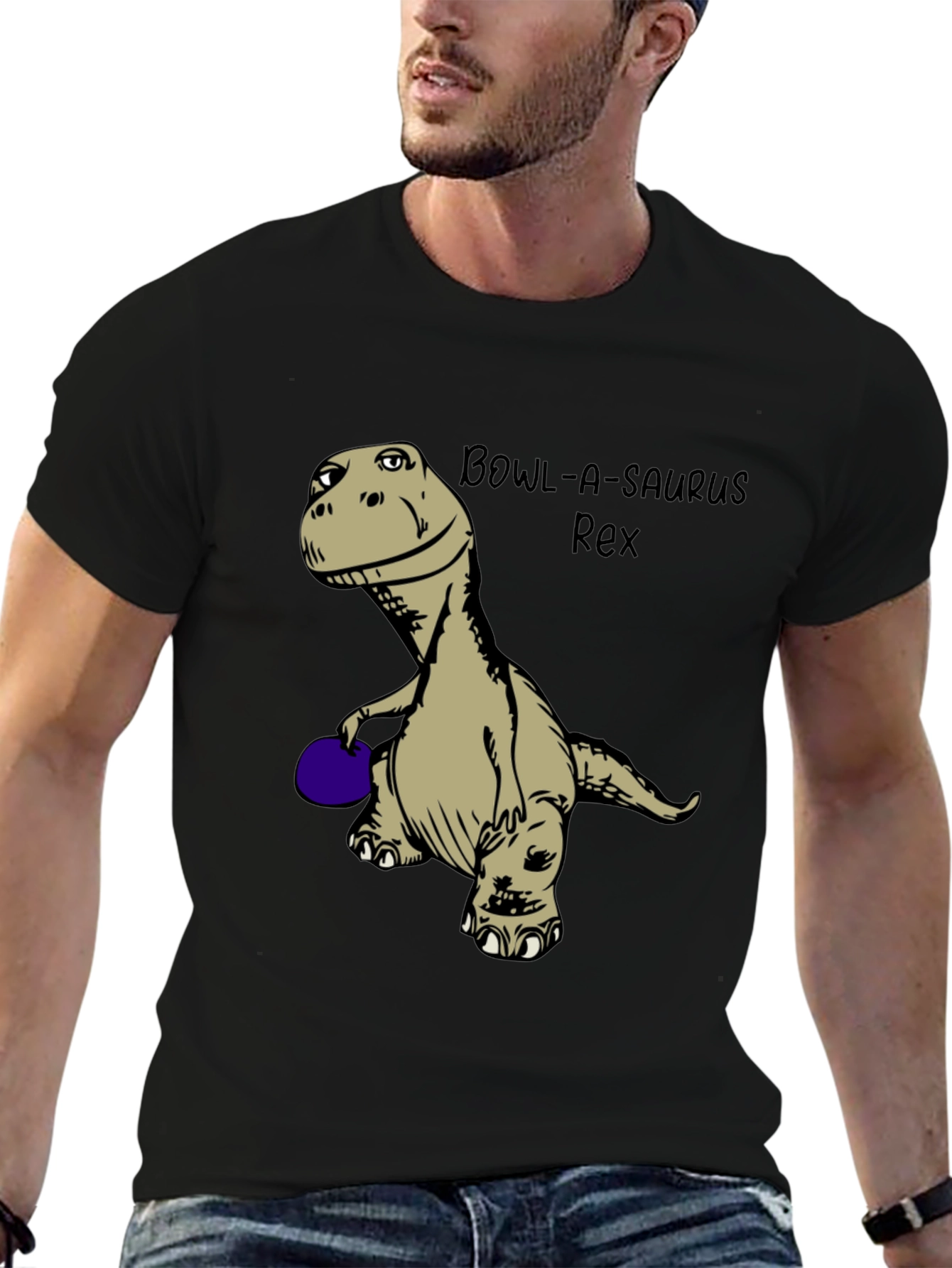 Bowl-A-Saurus Rex T-Shirt: Dinosaur Bowling Tee