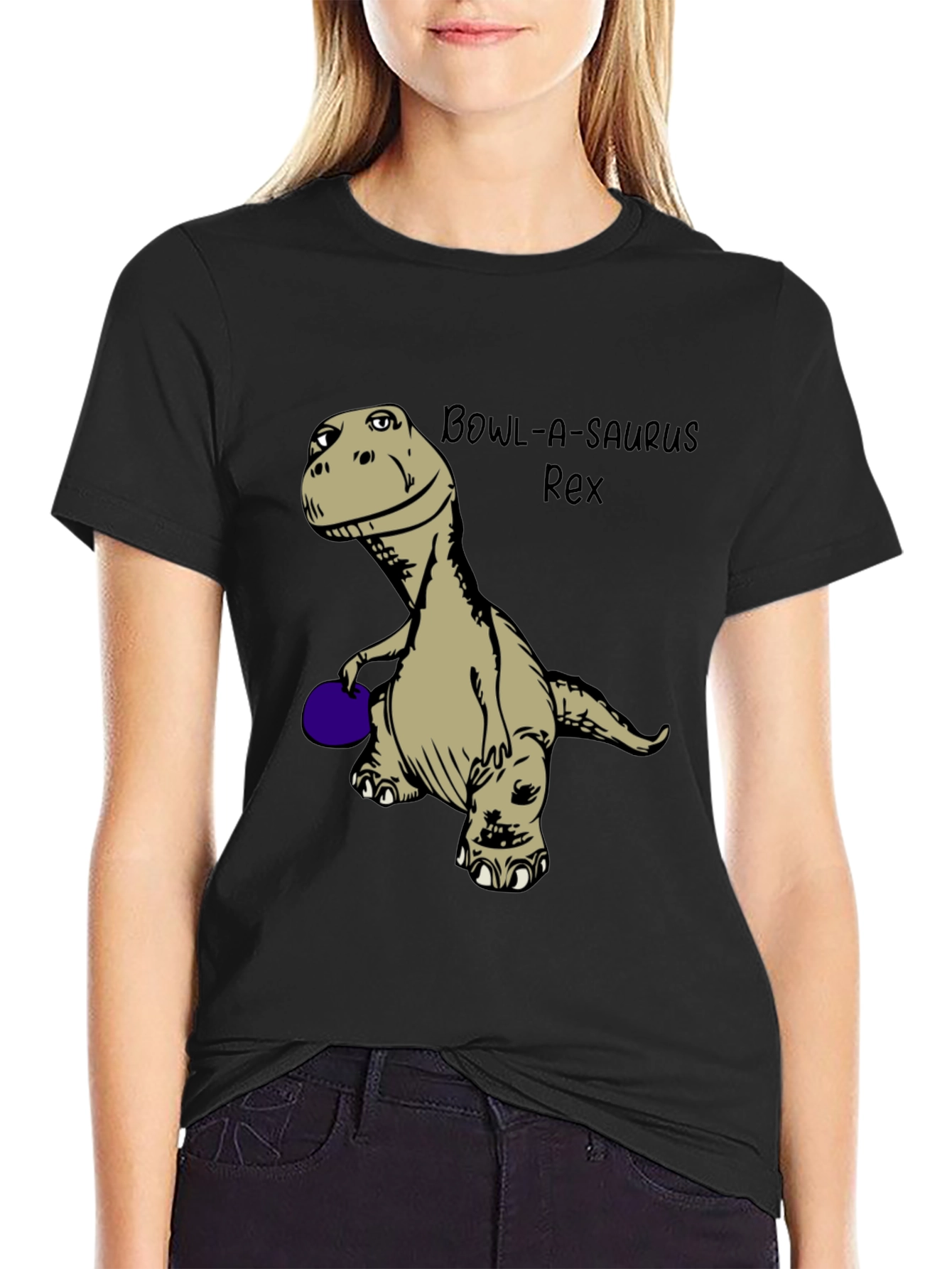Bowl-A-Saurus Rex T-Shirt: Dinosaur Bowling Tee