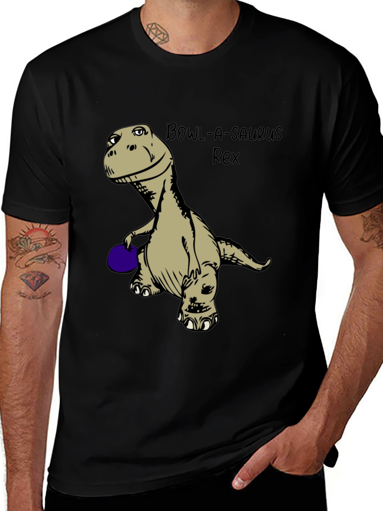 Bowl-A-Saurus Rex T-Shirt: Dinosaur Bowling Tee