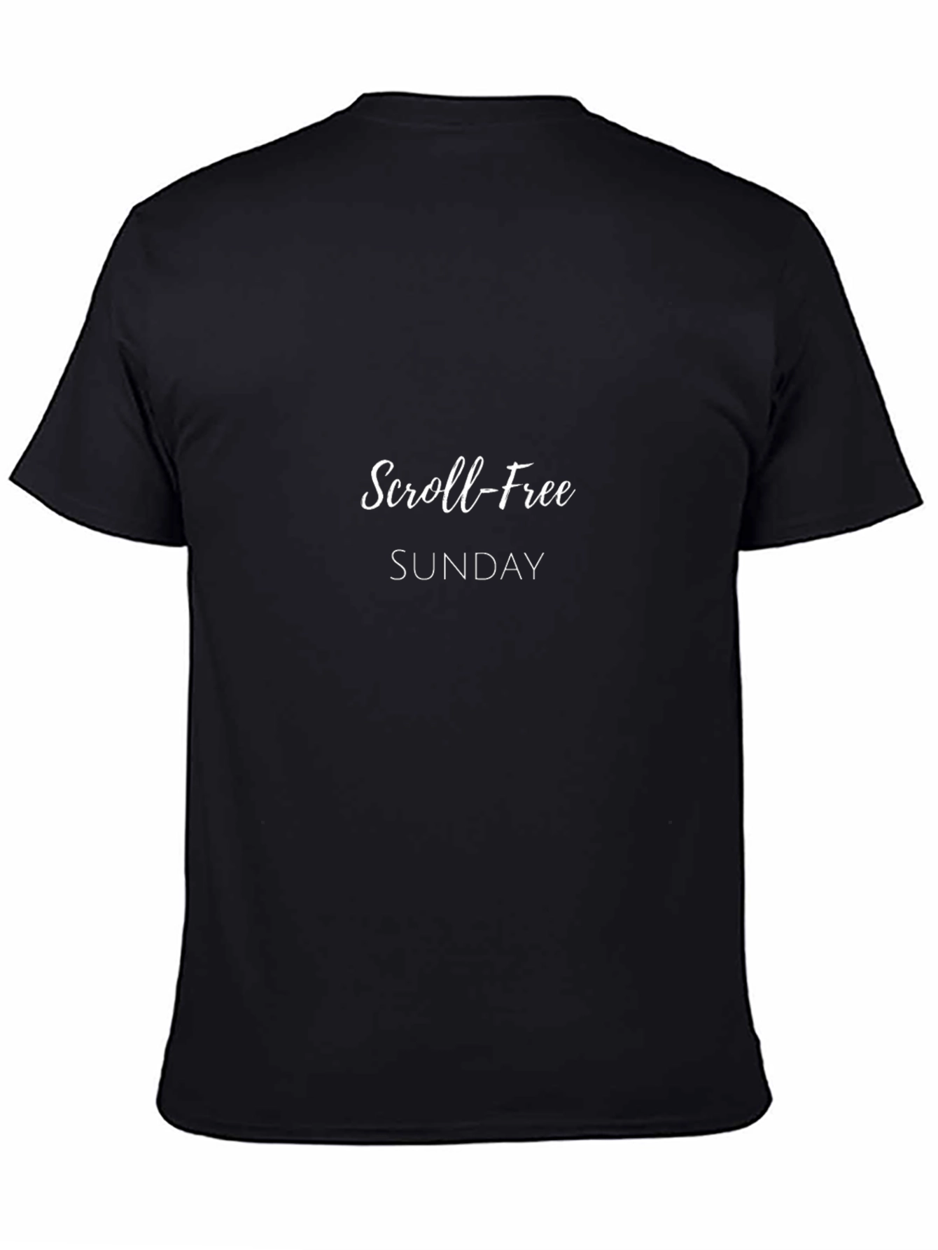 Scroll-Free Sunday Black T-Shirt