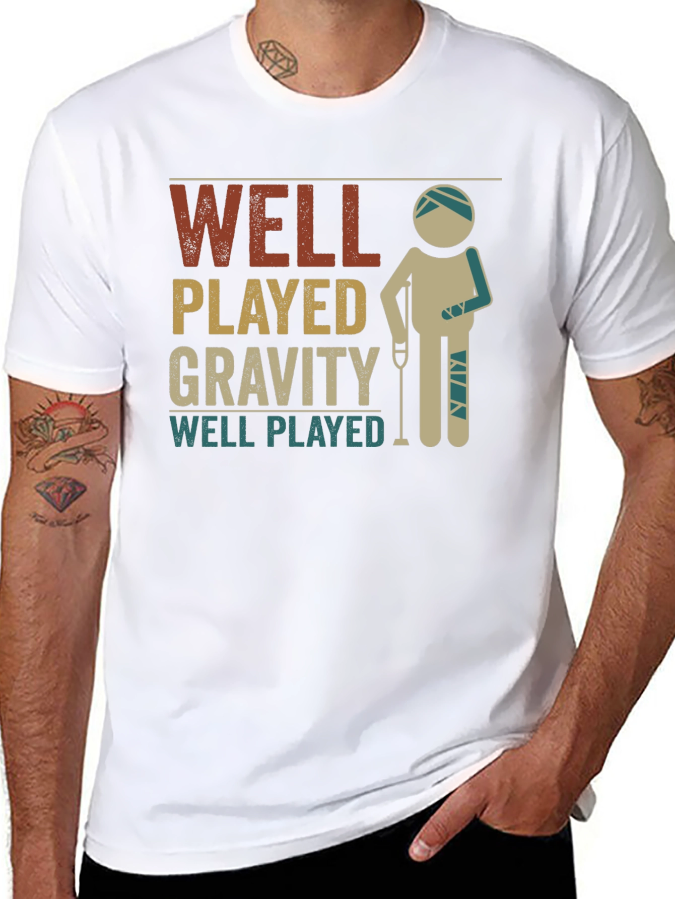 Well Played Gravity Injured Recovery T-Shirt