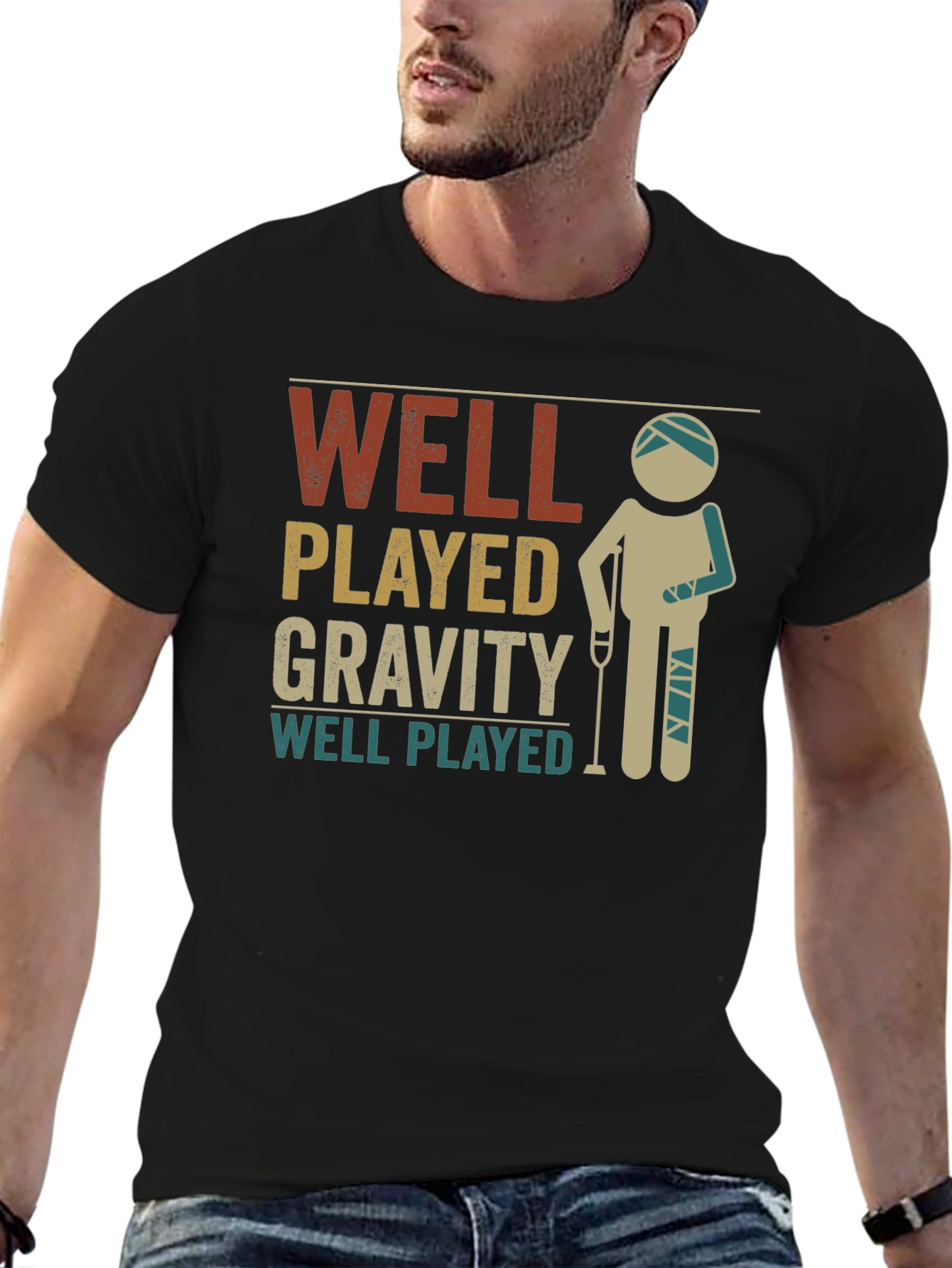 Well Played Gravity Injured Recovery T-Shirt