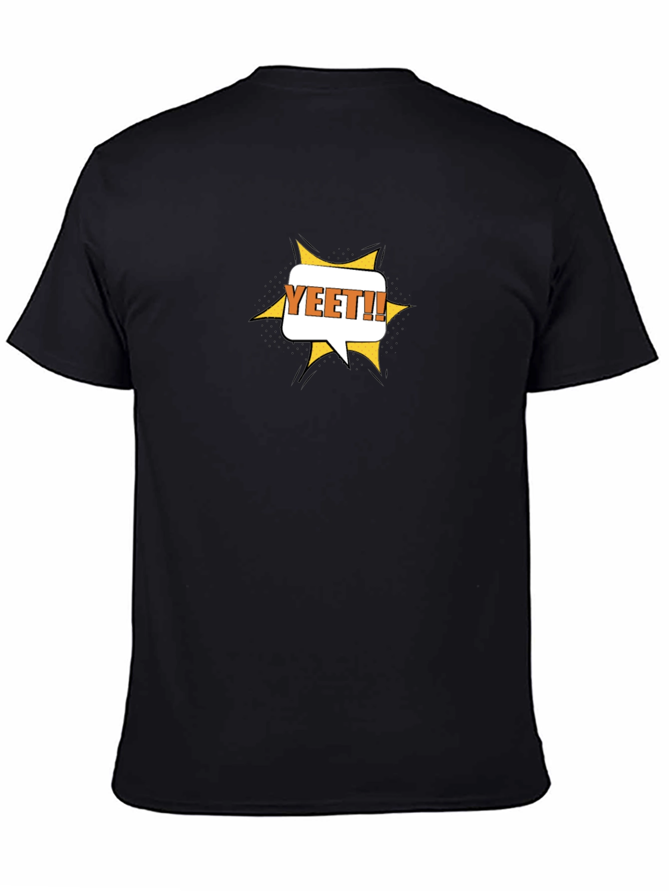 YEET! Graphic Tee - Black Cotton Casual T-Shirt