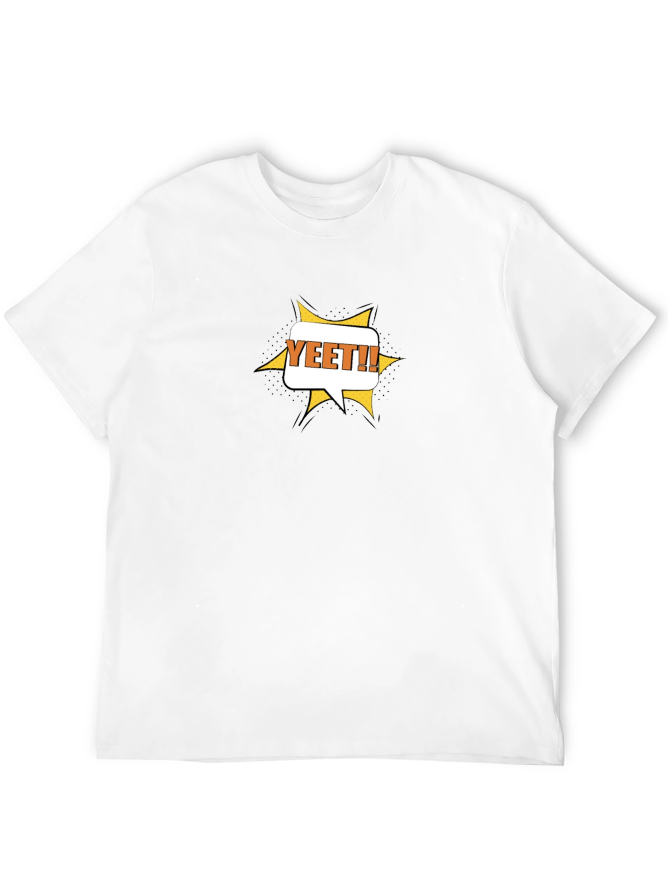 YEET! Graphic Tee - Black Cotton Casual T-Shirt
