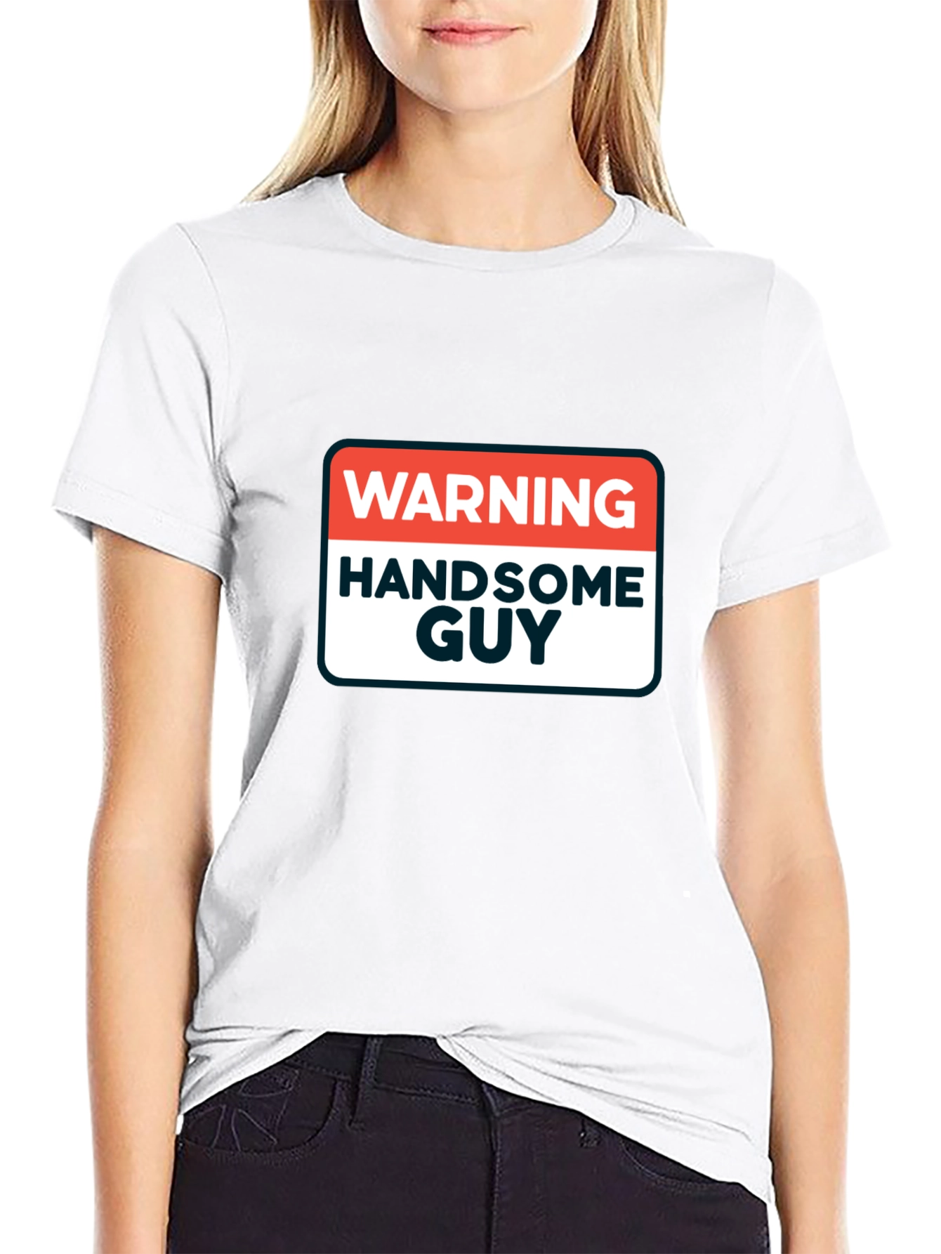 Warning Handsome Guy Graphic T-Shirt