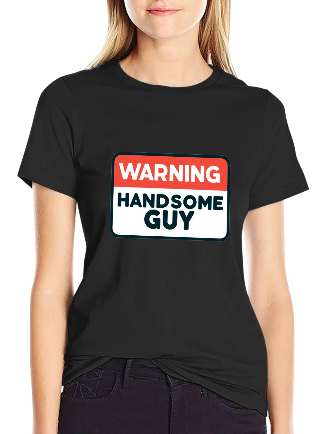 Warning Handsome Guy Graphic T-Shirt