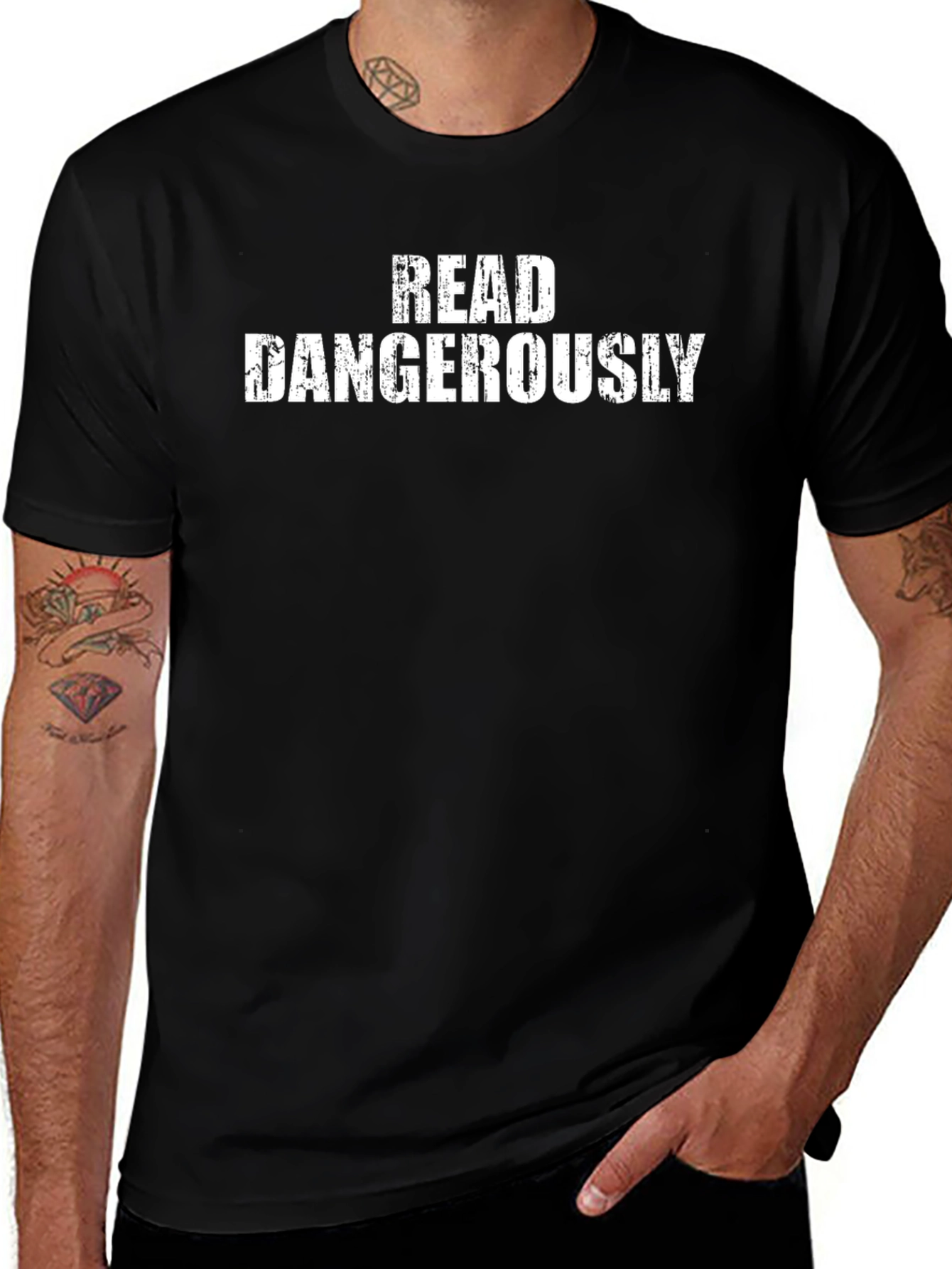Read Dangerously Graphic Tee - Bold Black T-Shirt