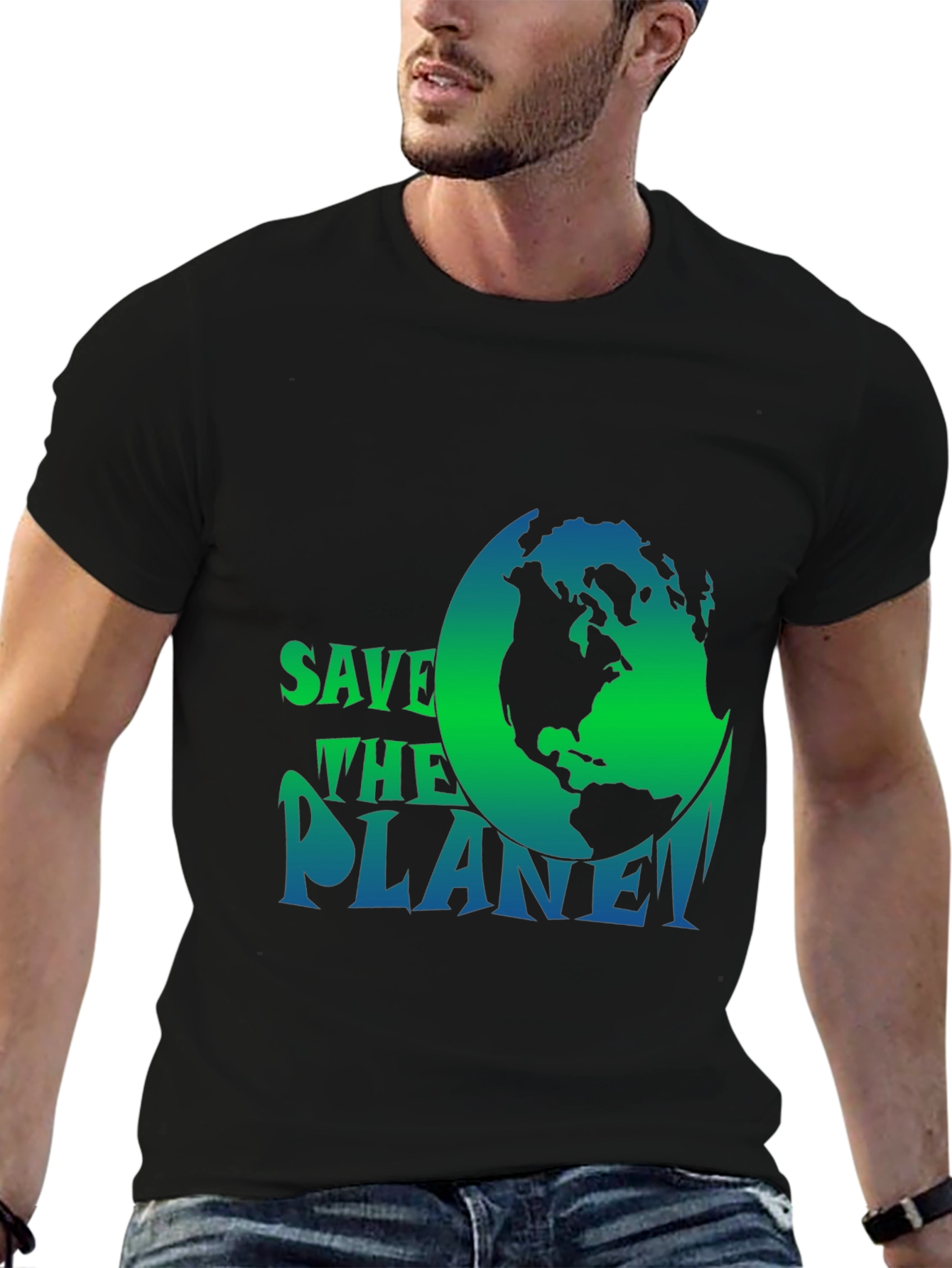 Eco-Friendly Save The Planet Graphic Tee