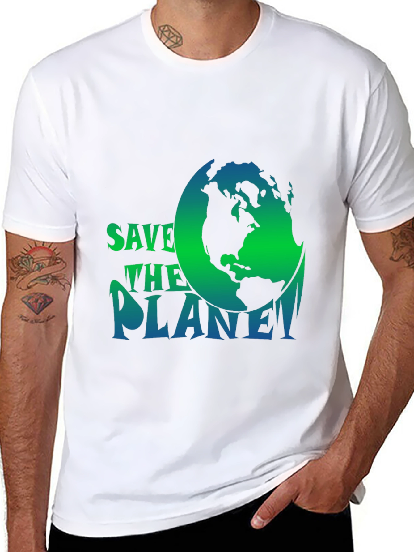 Eco-Friendly Save The Planet Graphic Tee