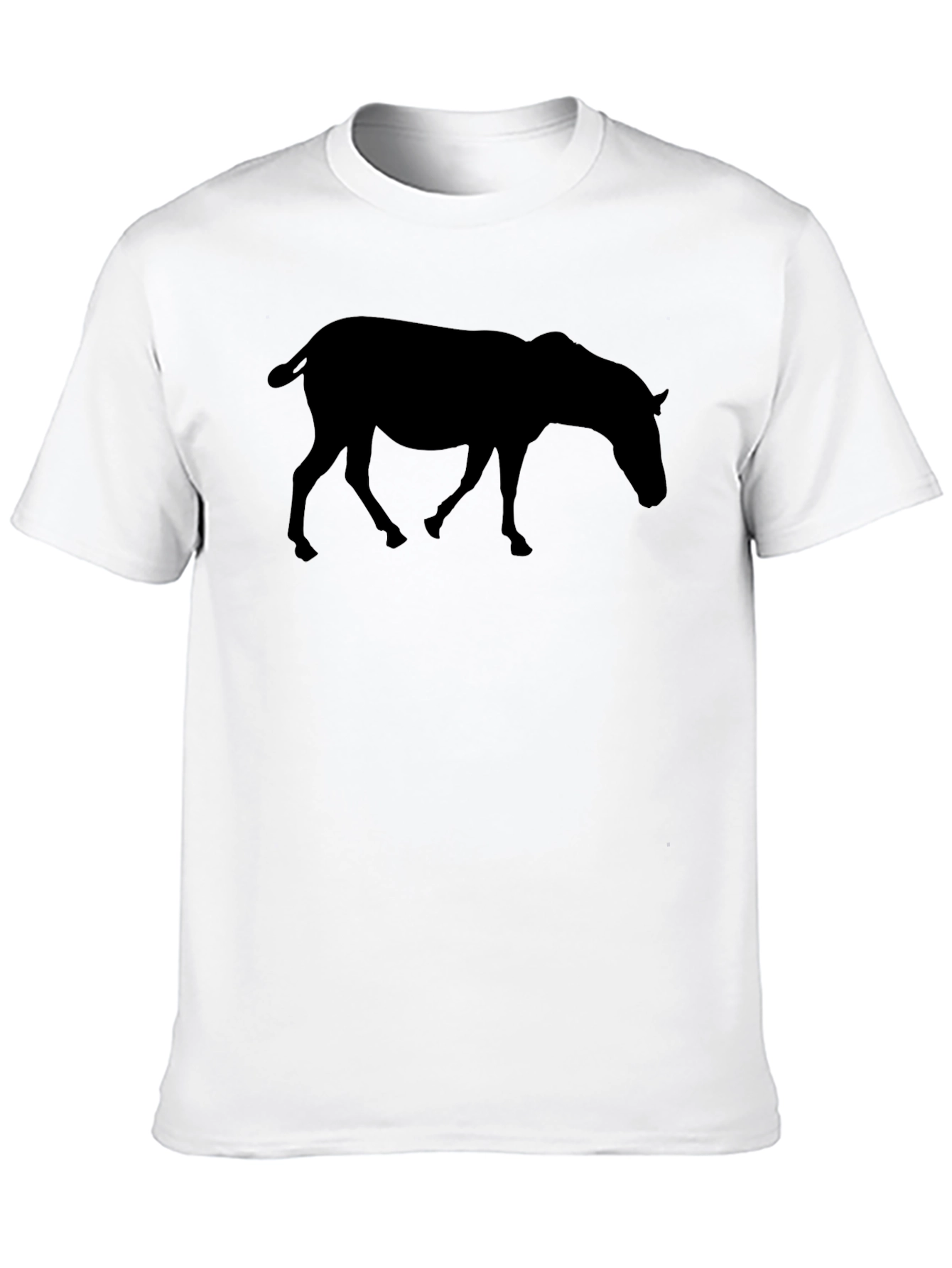 Horse Silhouette Black T-Shirt
