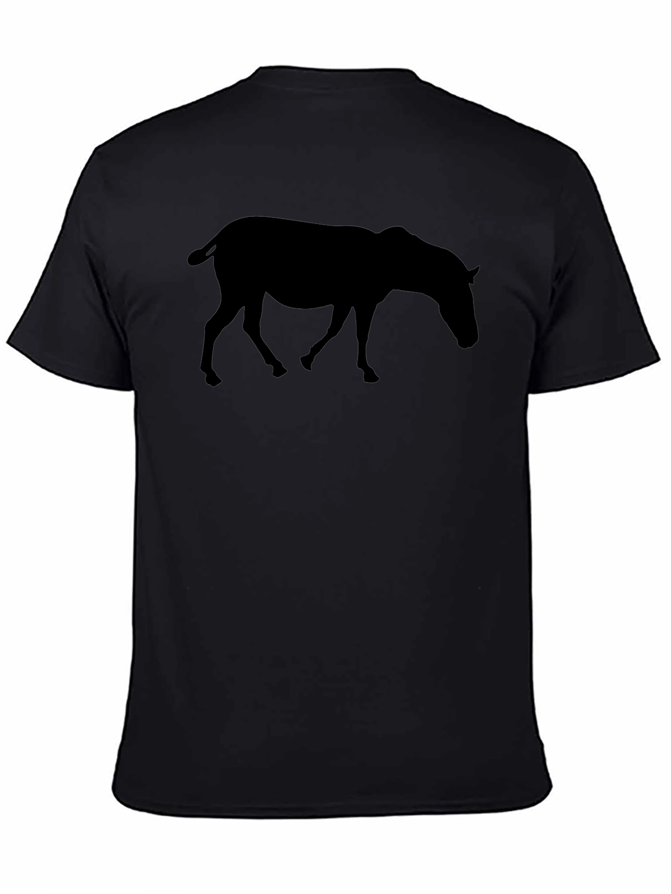 Horse Silhouette Black T-Shirt