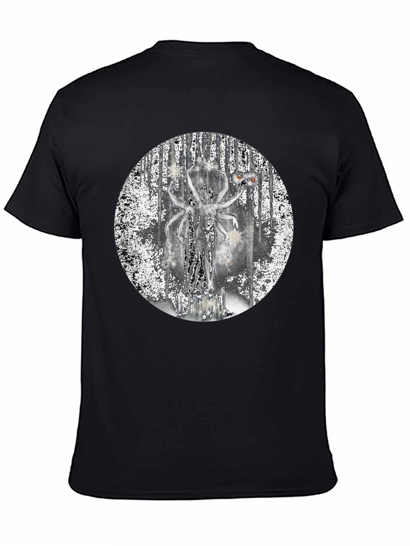 Unique Graphic Print Black T-Shirt