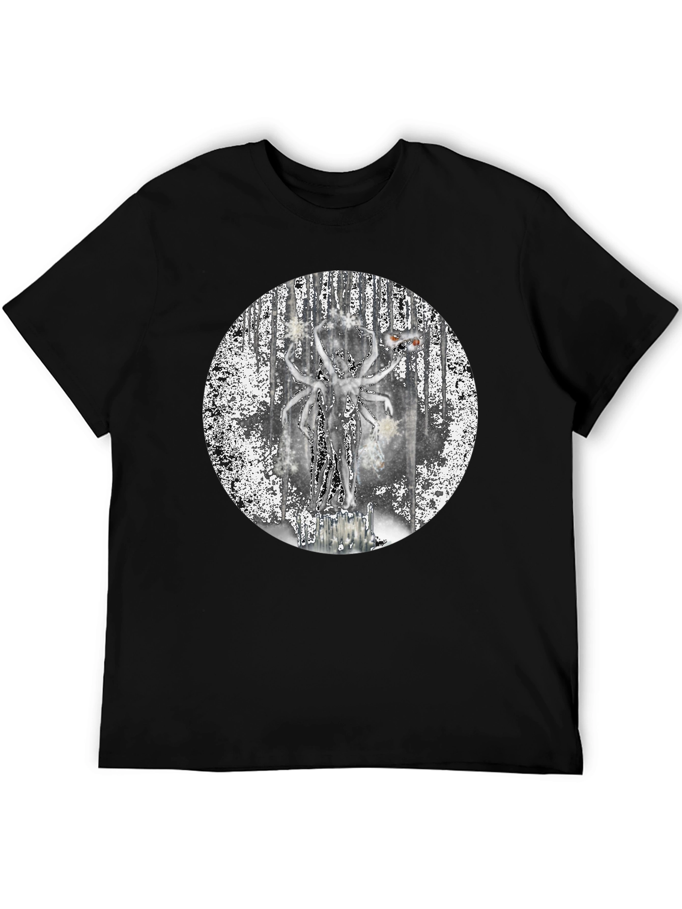 Unique Graphic Print Black T-Shirt