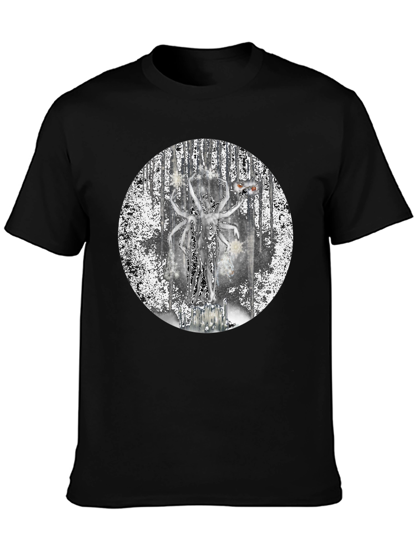 Unique Graphic Print Black T-Shirt