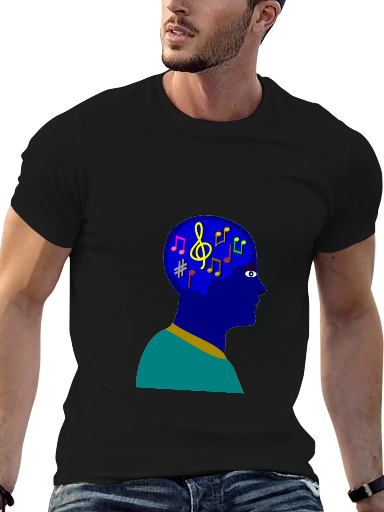 Musical Mind T-Shirt - Black Cotton Tee