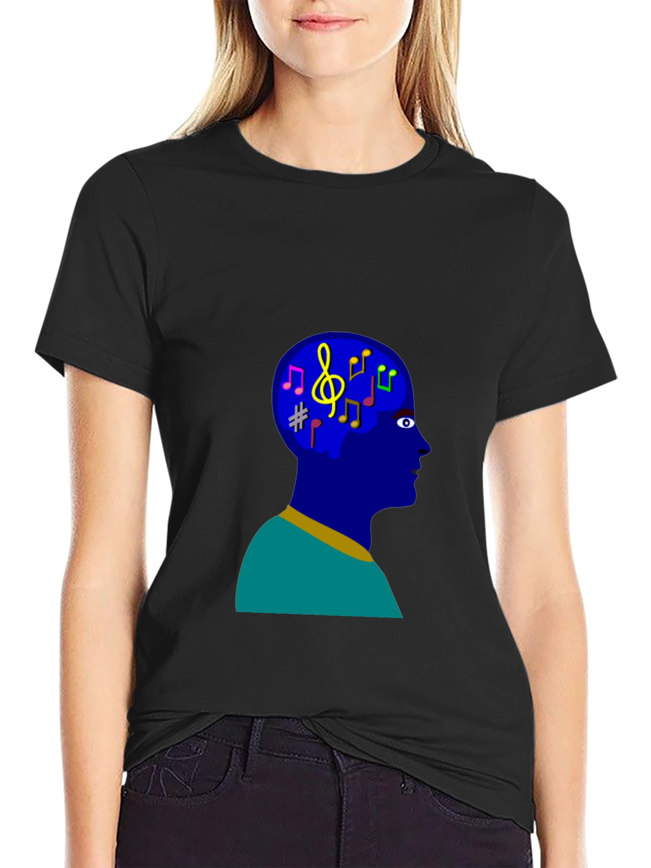 Musical Mind T-Shirt - Black Cotton Tee