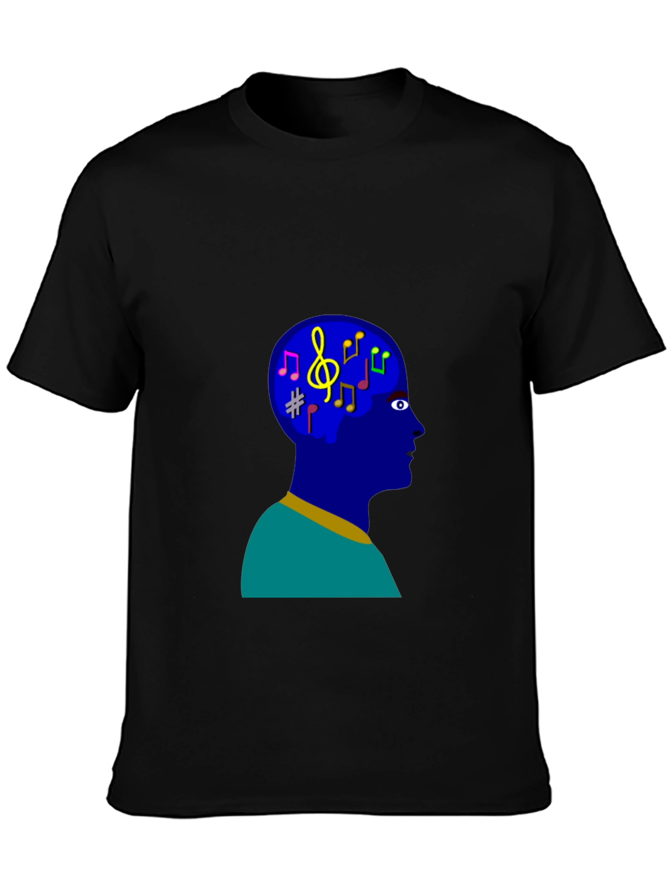 Musical Mind T-Shirt - Black Cotton Tee