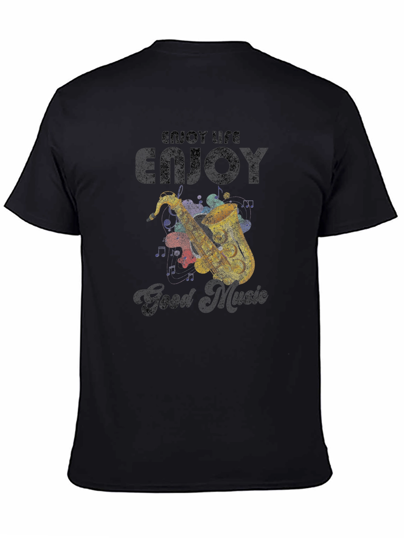 Enjoy Life Music Saxophone Graphic T-Shirt