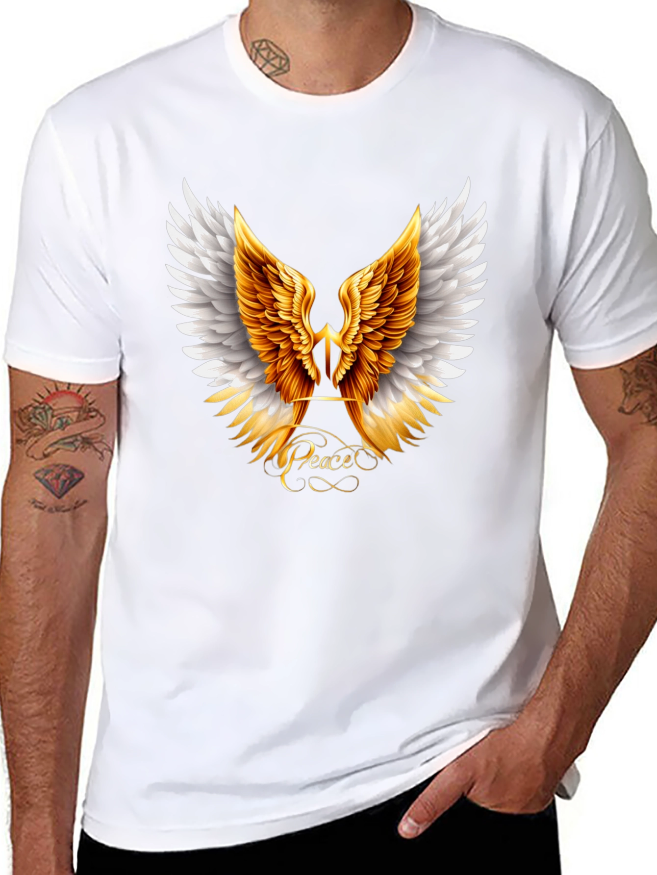 Peace Wings Graphic Tee - Stylish Comfort