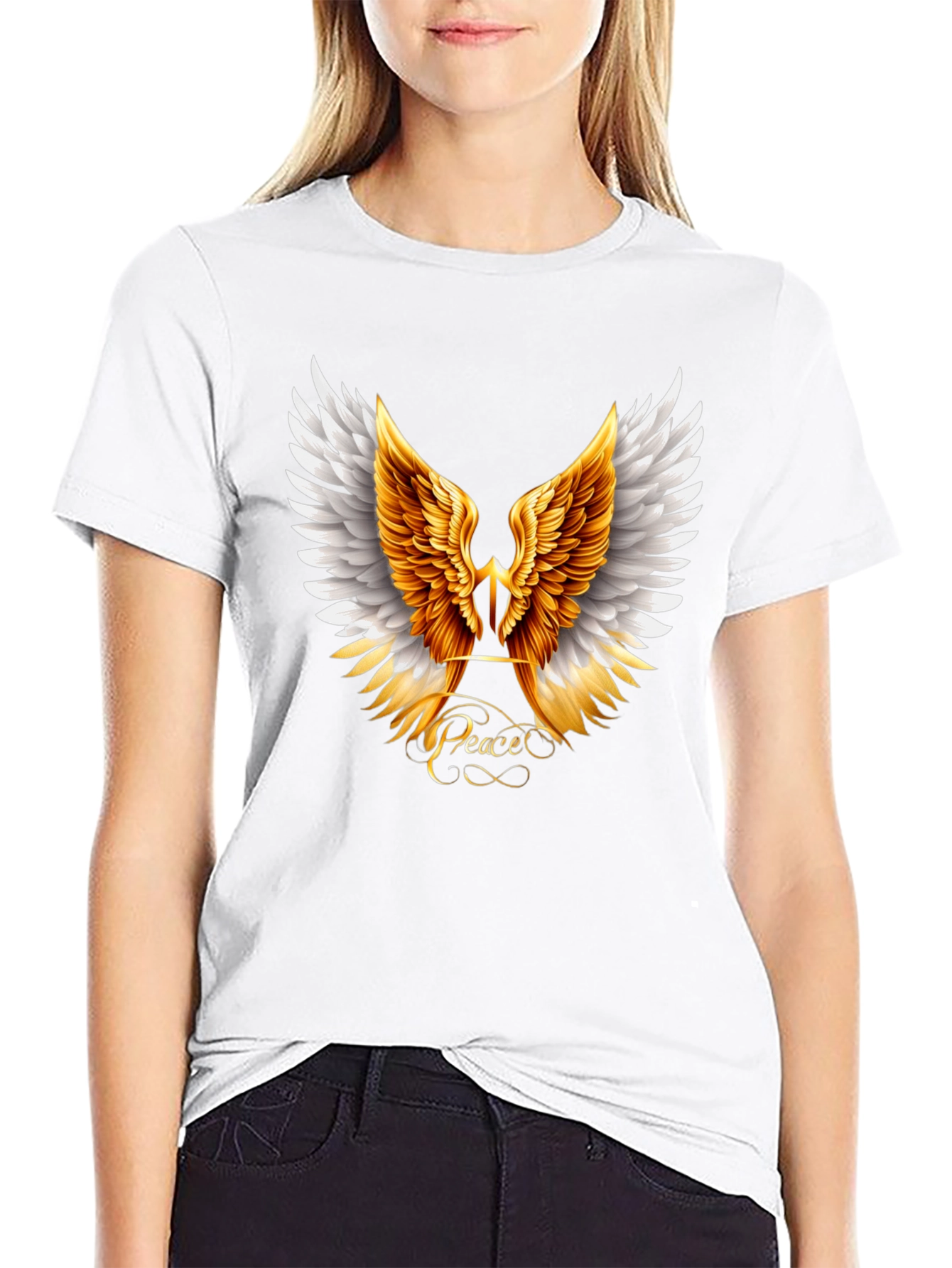 Peace Wings Graphic Tee - Stylish Comfort