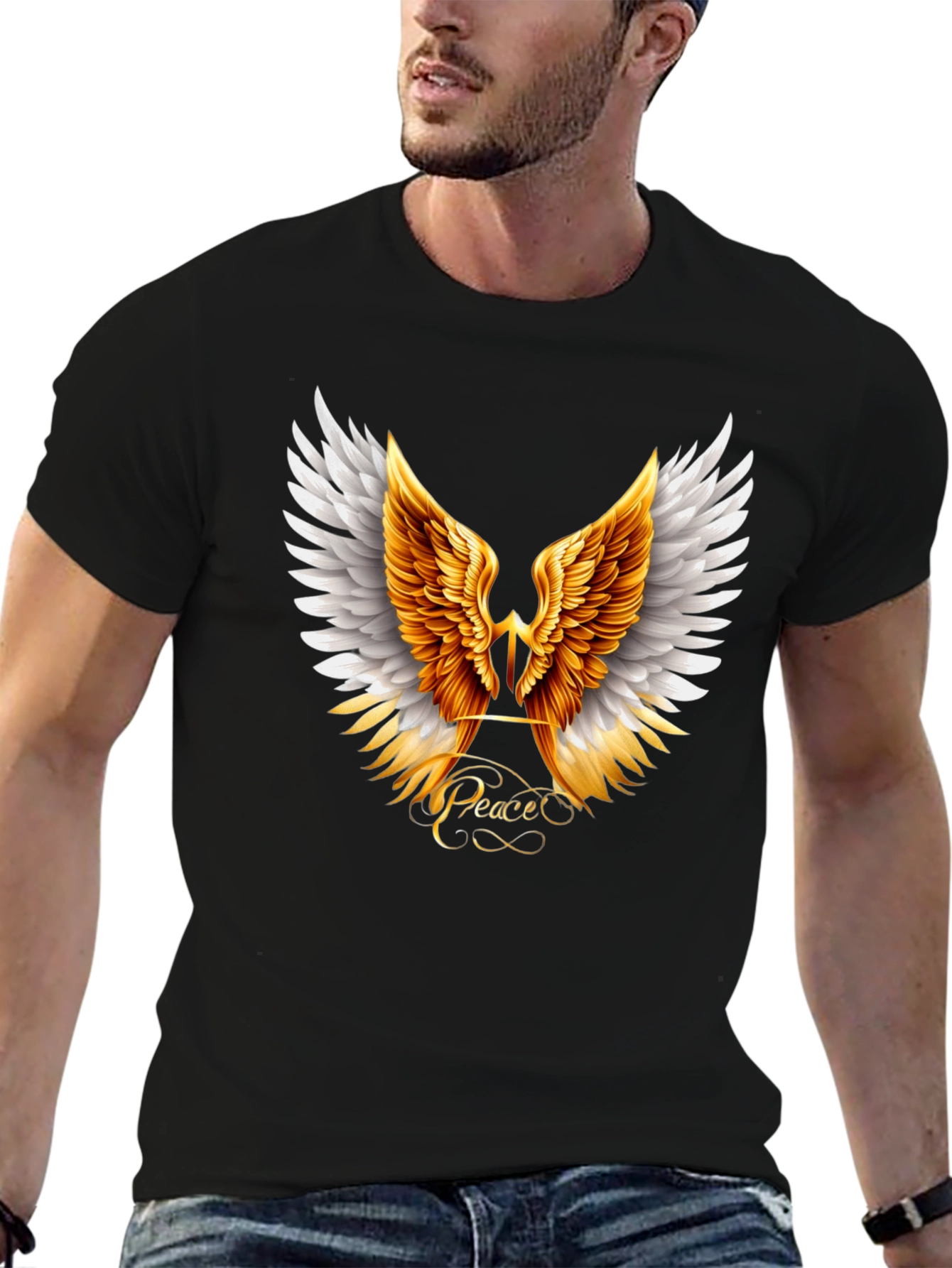 Peace Wings Graphic Tee - Stylish Comfort
