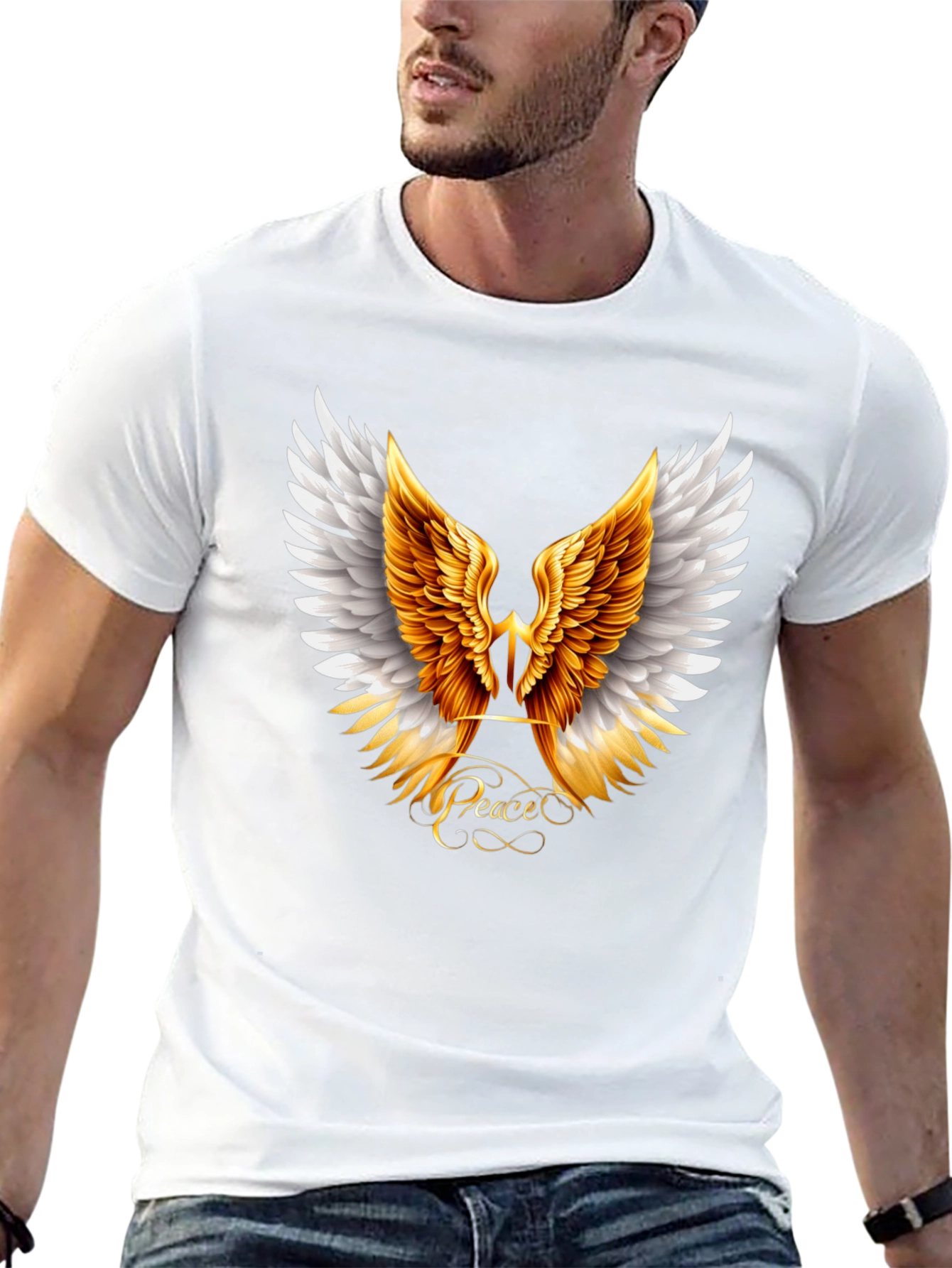 Peace Wings Graphic Tee - Stylish Comfort