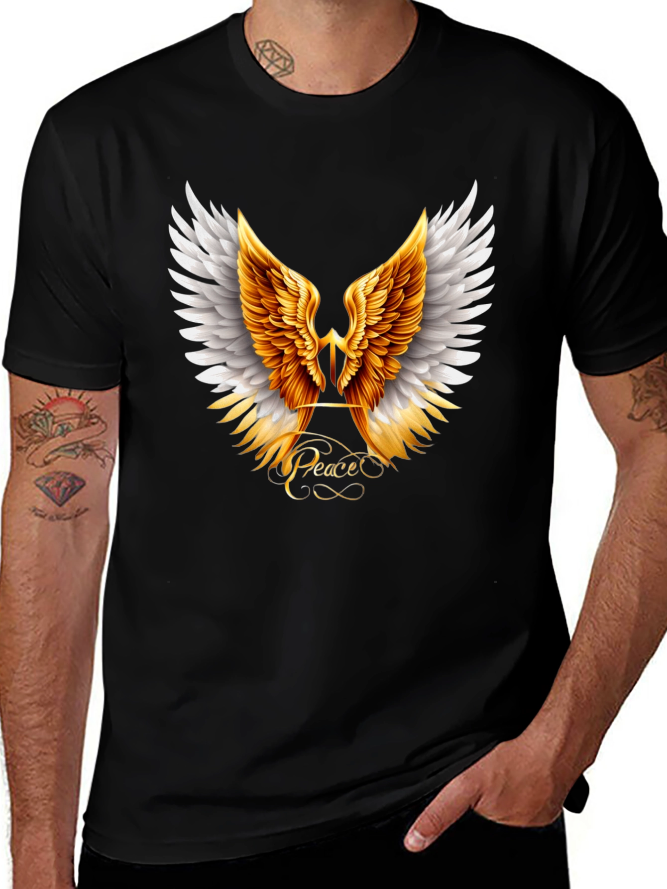 Peace Wings Graphic Tee - Stylish Comfort