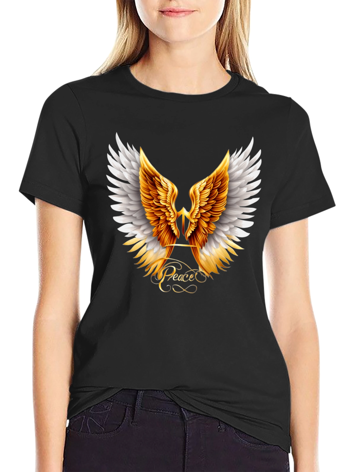 Peace Wings Graphic Tee - Stylish Comfort