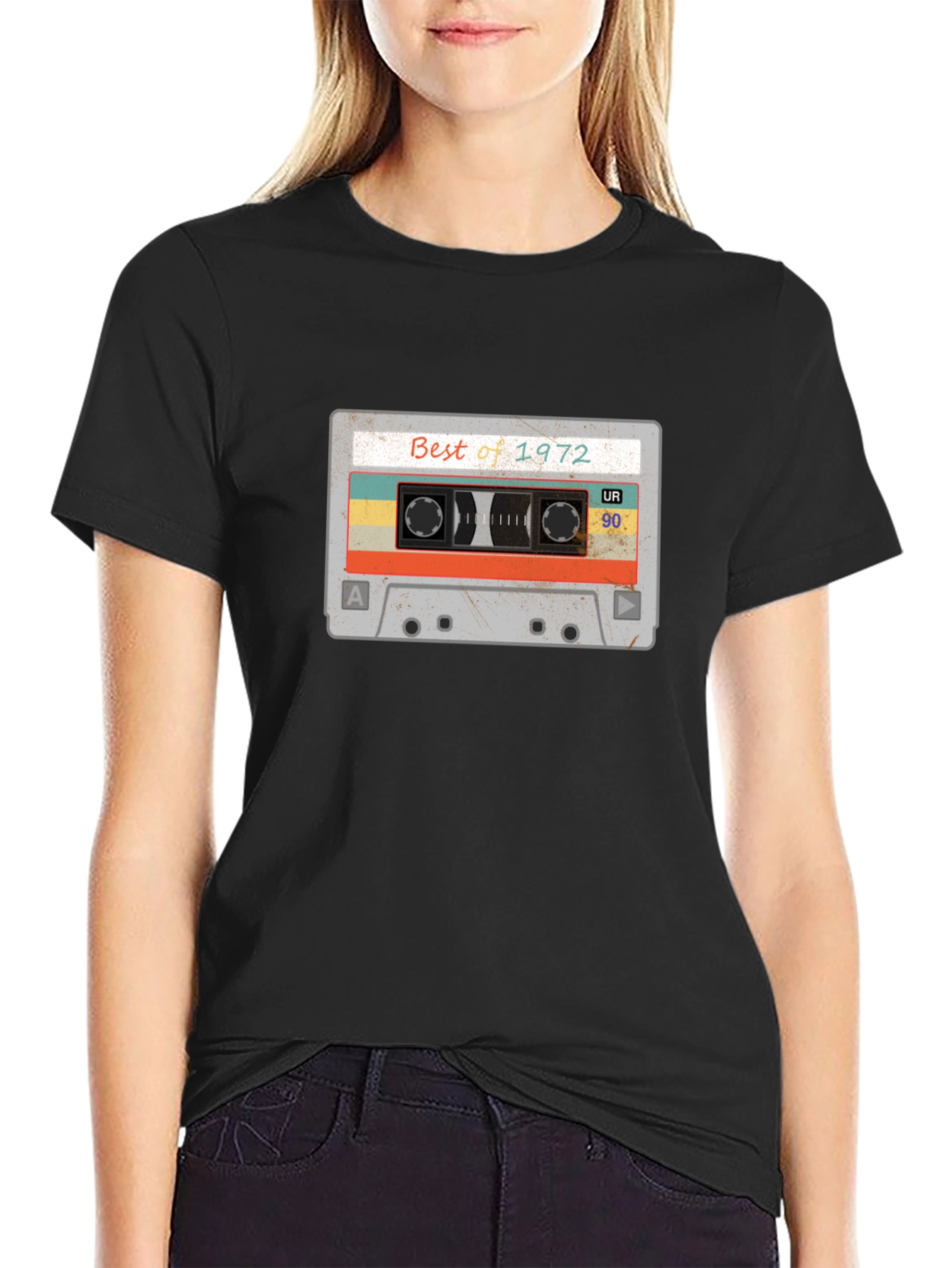 Retro Cassette Tape Graphic T-Shirt - Best of 1972