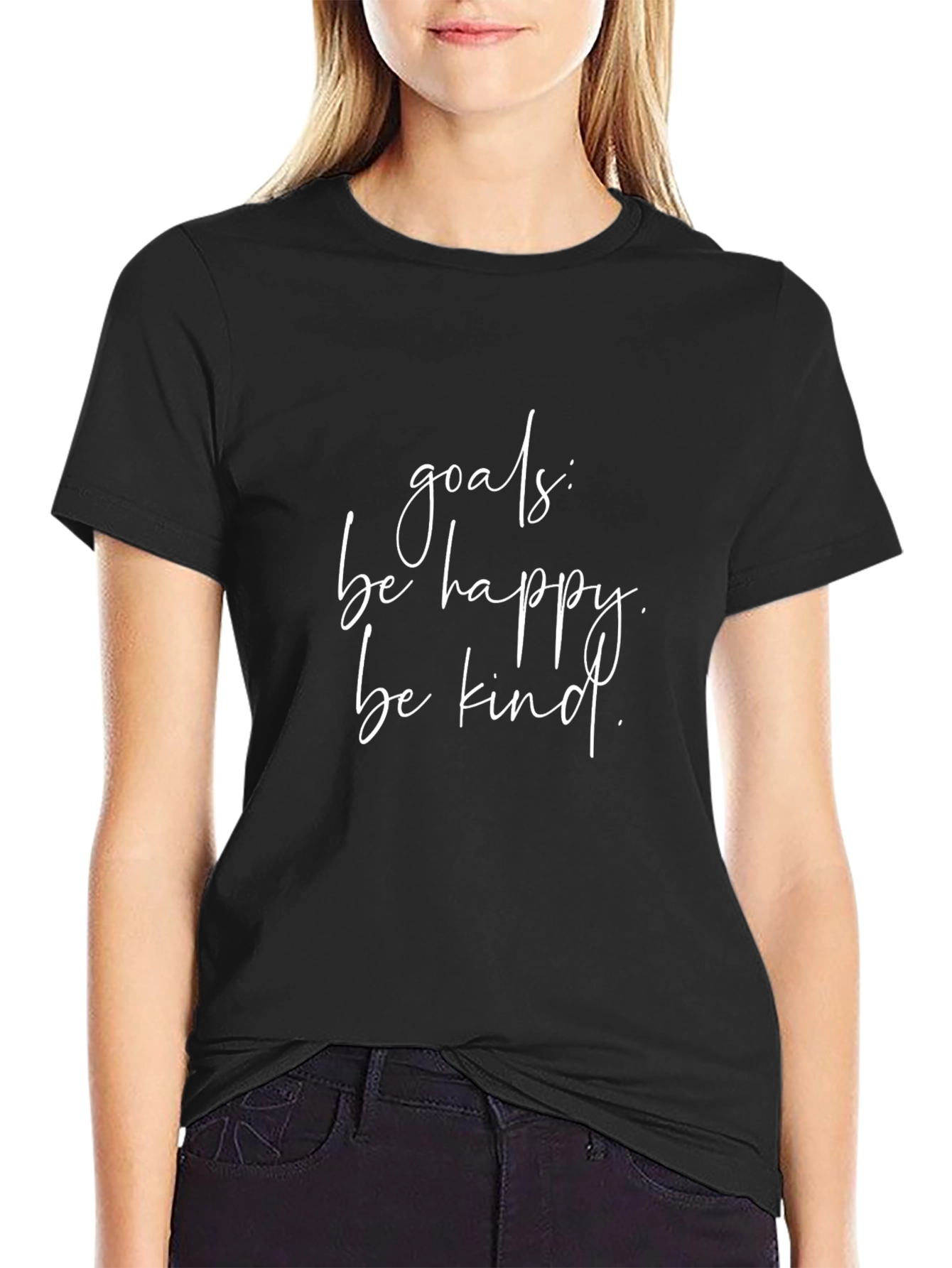 Goals: Be Happy. Be Kind. Graphic Tee
