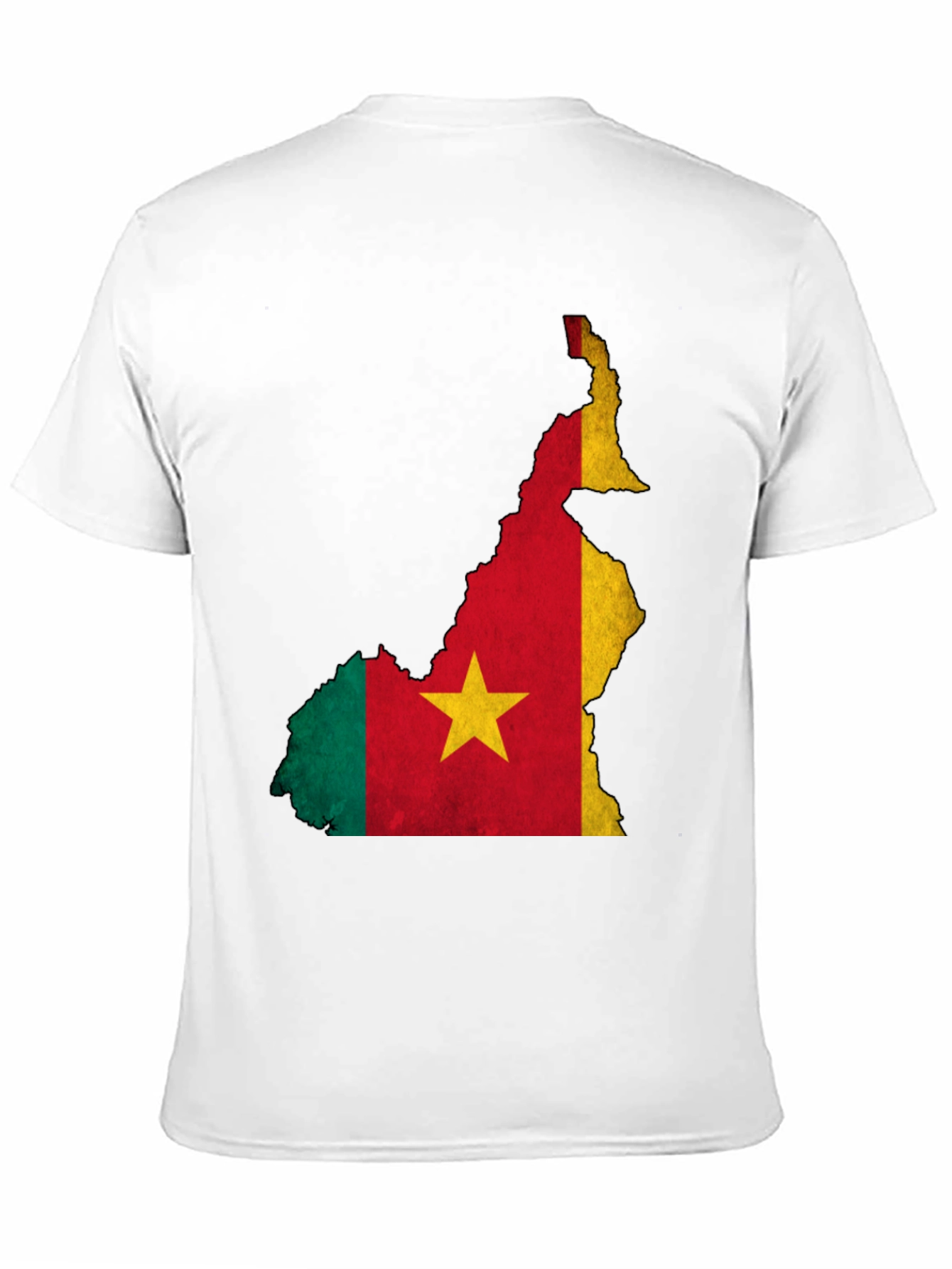 Cameroon Flag Map Black T-Shirt